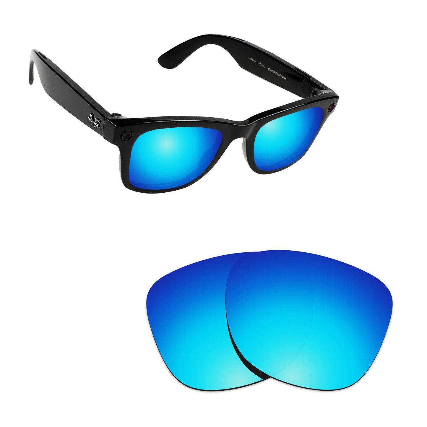 Hawkry Polarized Replacement Lenses for-RayBan-Stories Wayfarer RW4002 Sunglass