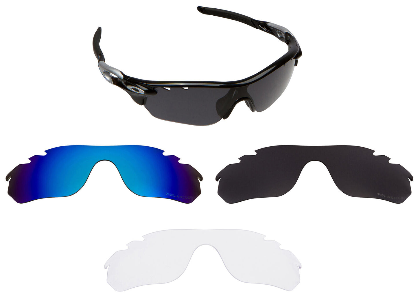 LenSwitch Replacement Lenses for Oakley Radarlock Edge Sunglasses Multi-Color
