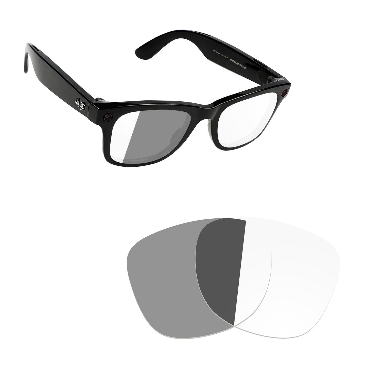 Hawkry Polarized Replacement Lenses for-RayBan-Stories Wayfarer RW4002 Sunglass