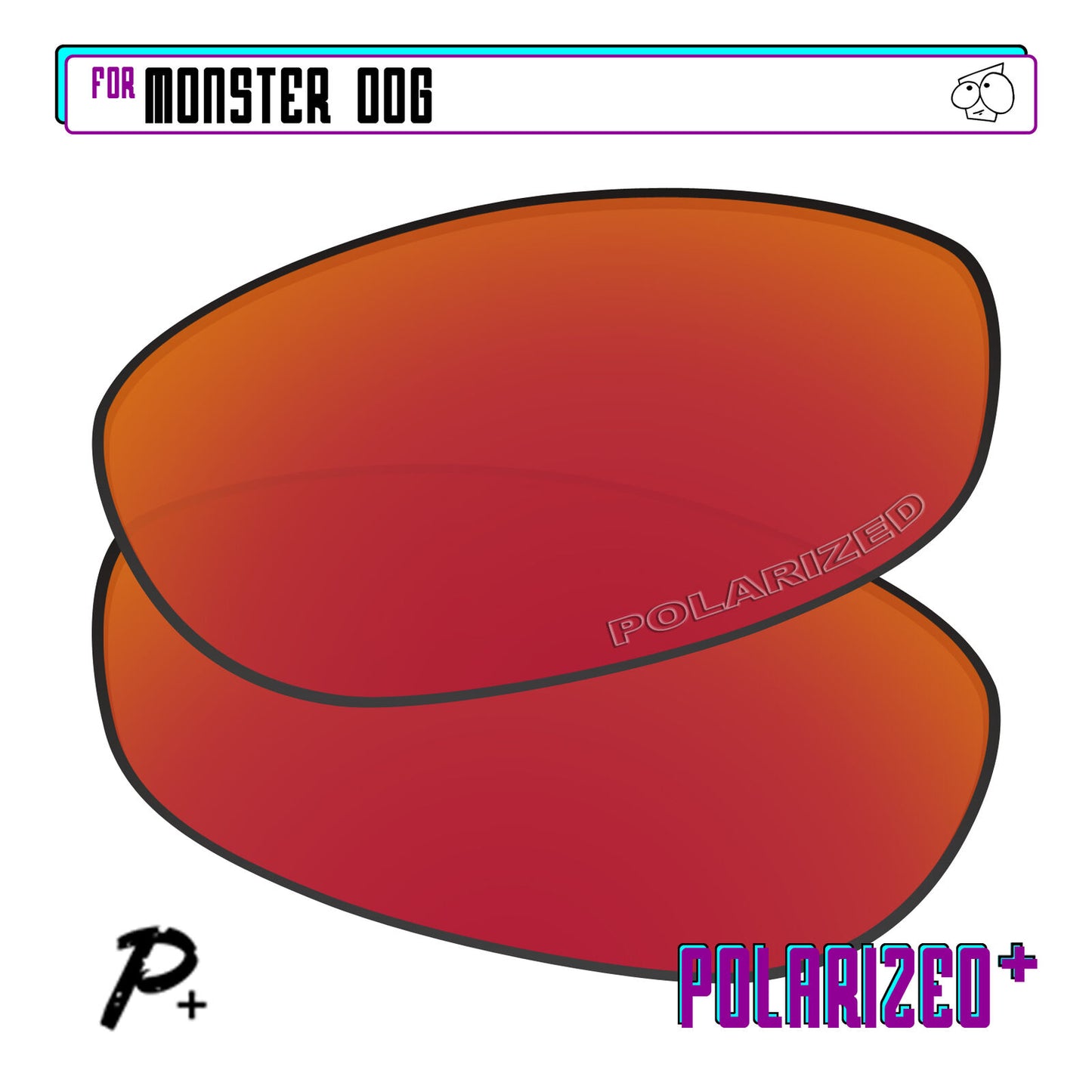 POLARIZED+ Replacement Lens For-Oakley Monster Dog Sunglass Anti-Scratch