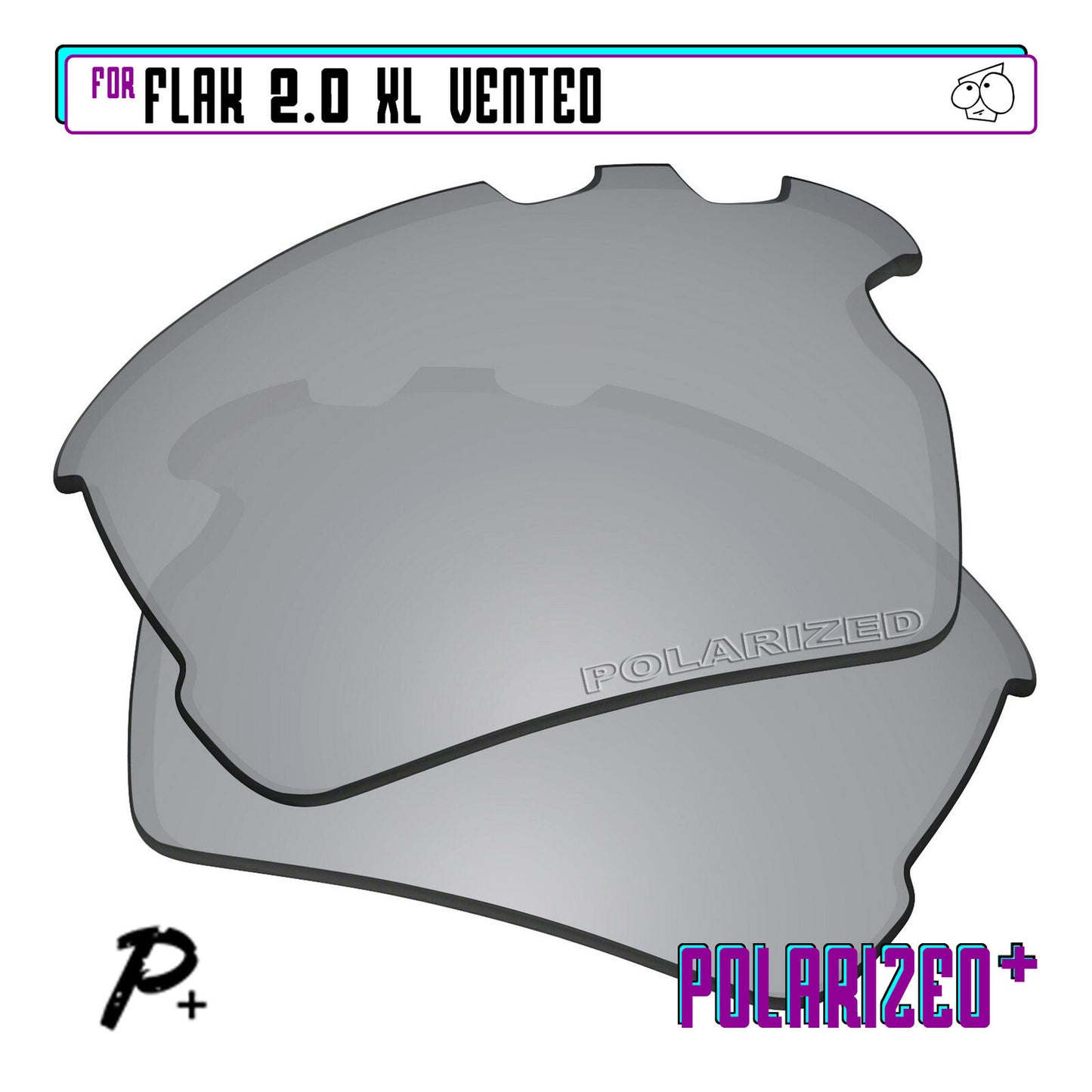 POLARIZED+ Replacement Lens For-Oakley Flak 2.0 XL Vented Sunglass Anti-Scratch