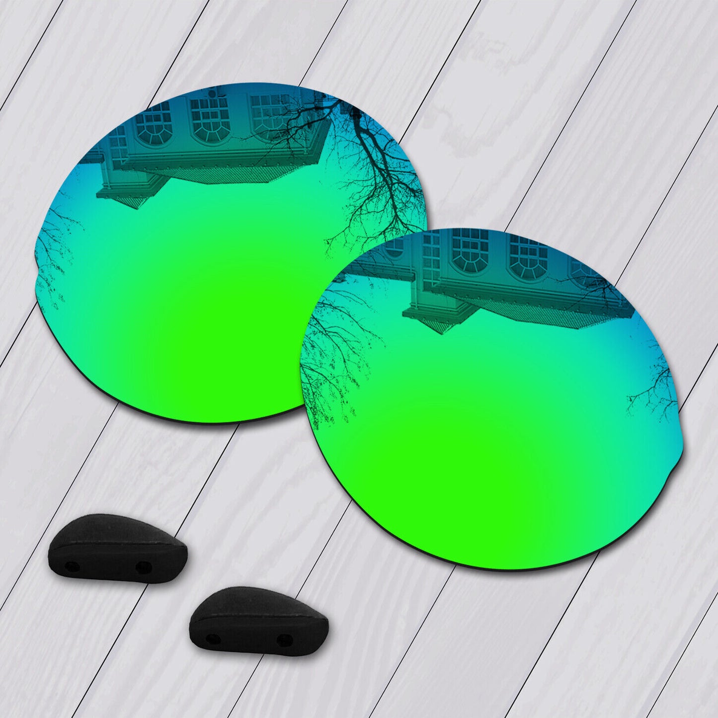POLARIZED Replacement Lenses & Nose pad For-Oakley Madman OO6019 Anti-Scratch