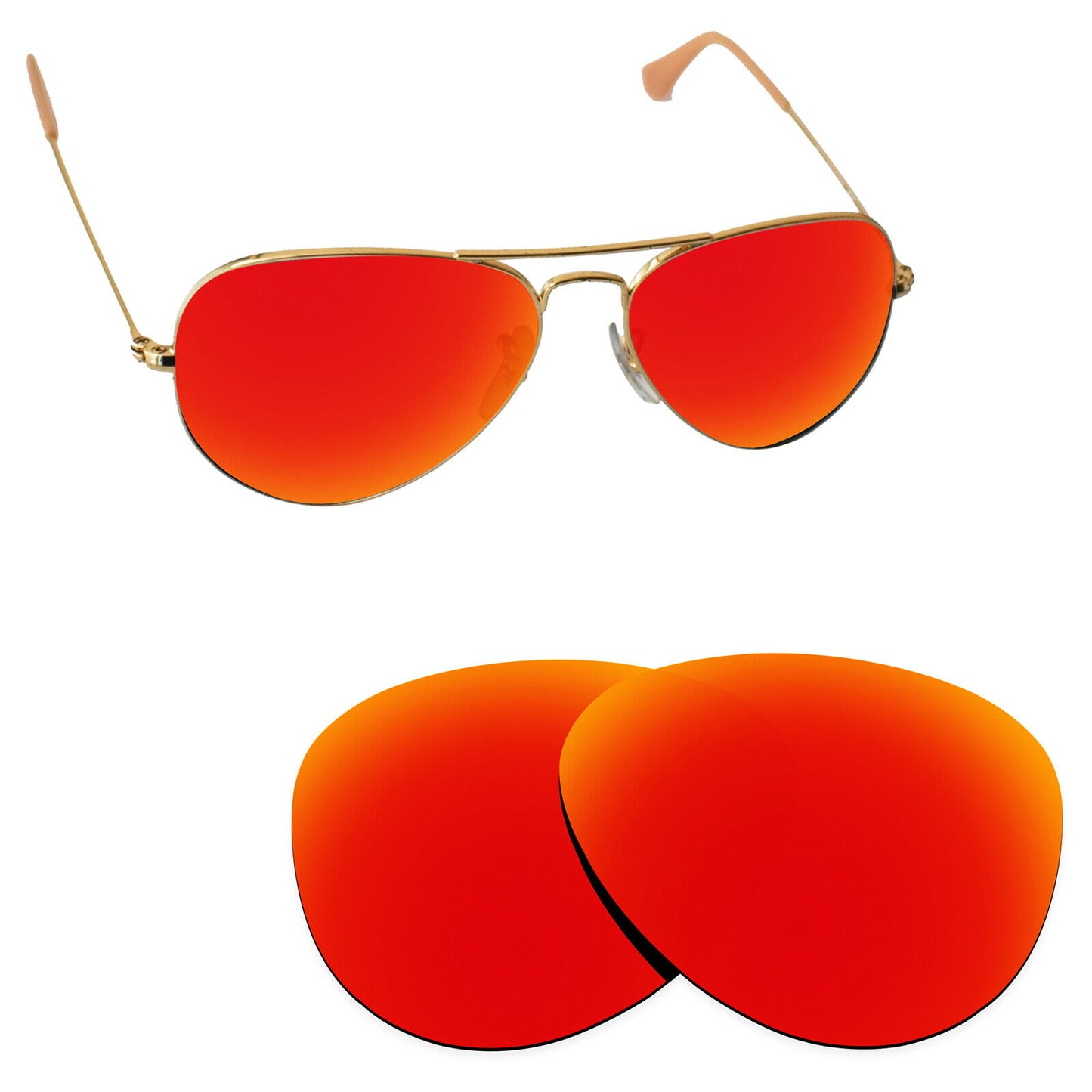 Hawkry Polarized Replacement Lens for-RayBan Aviator RB3025-58 Sunglass- Options