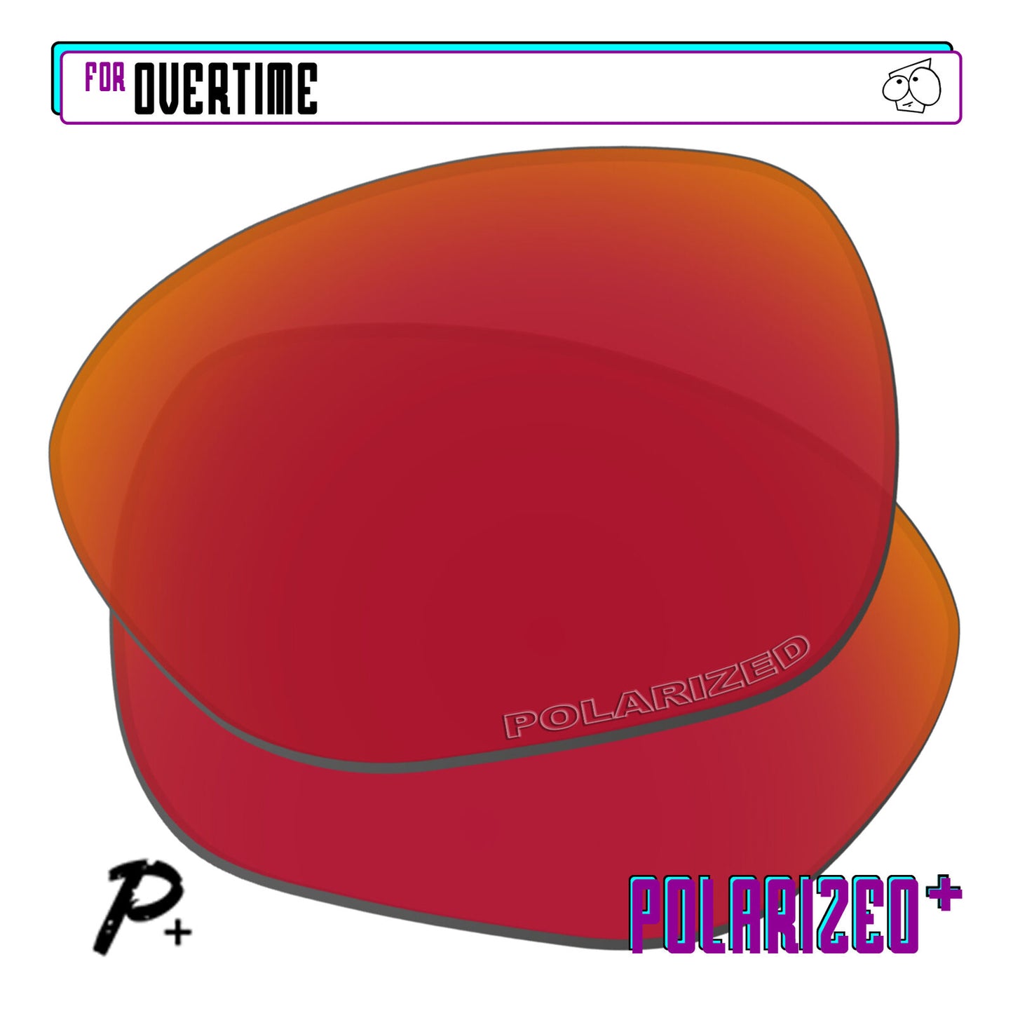 POLARIZED+ Replacement Lens For-Oakley Overtime Sunglass Anti-Scratch