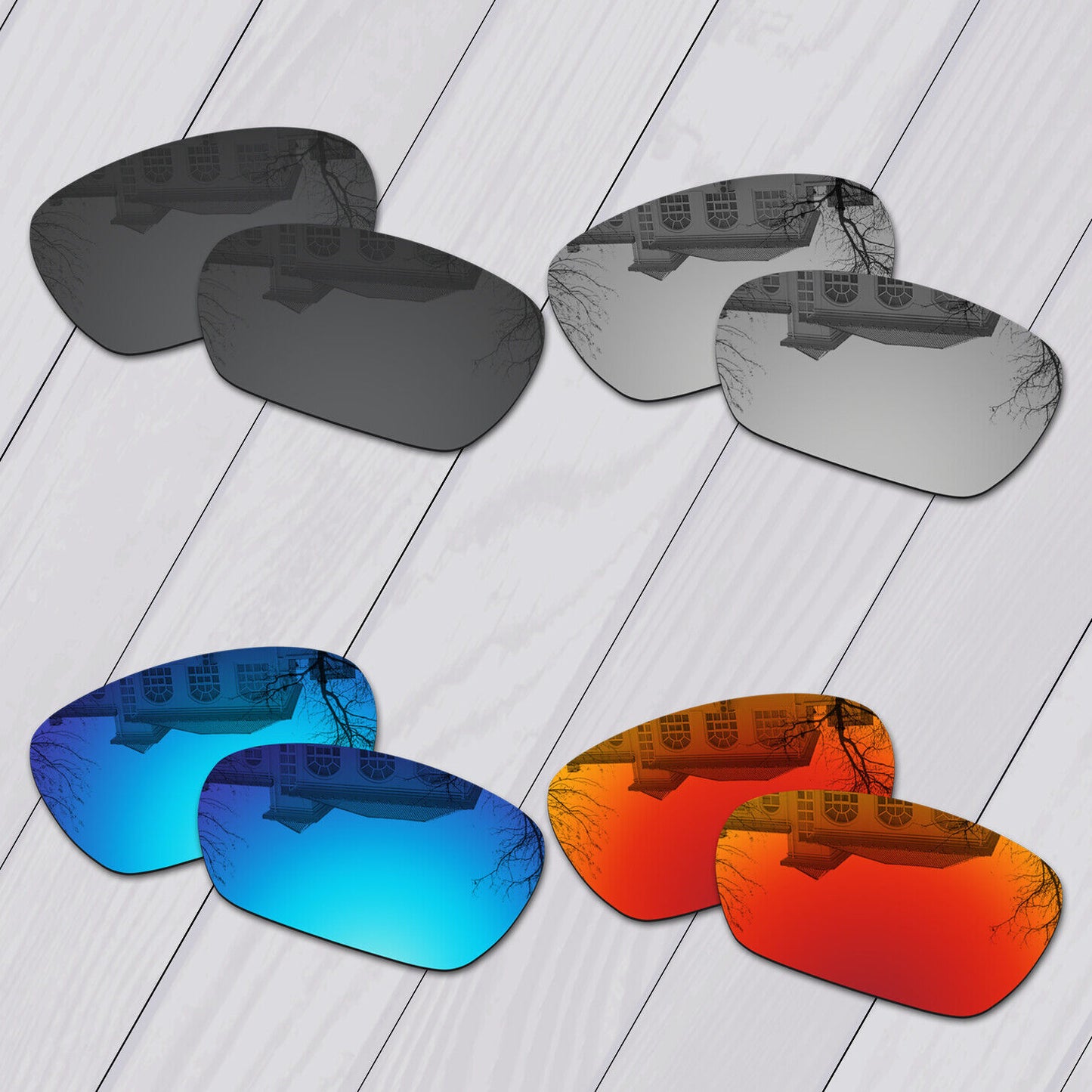 POLARIZED Replacement Lot Lenses For-Oakley Spike Sunglasses Anti-Scratch