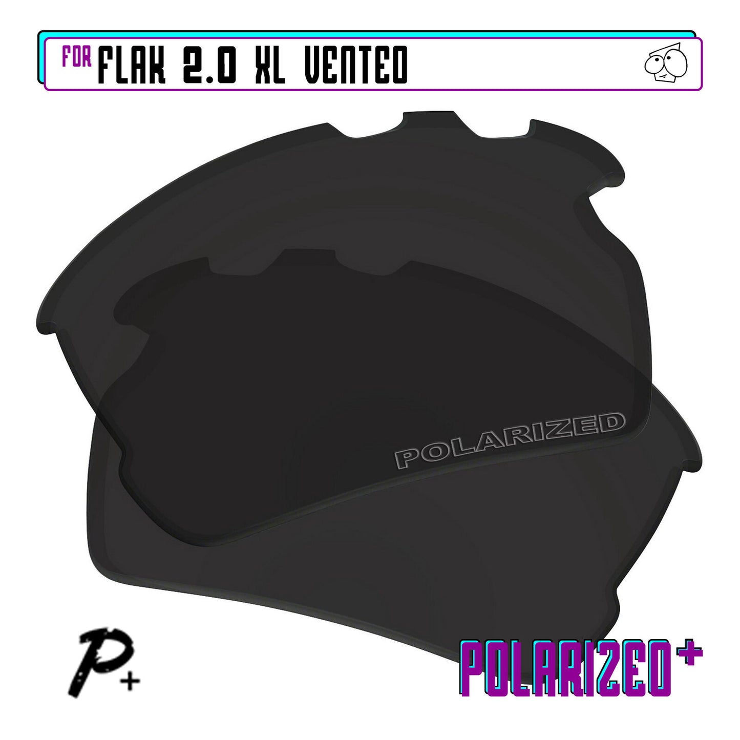 POLARIZED+ Replacement Lens For-Oakley Flak 2.0 XL Vented Sunglass Anti-Scratch