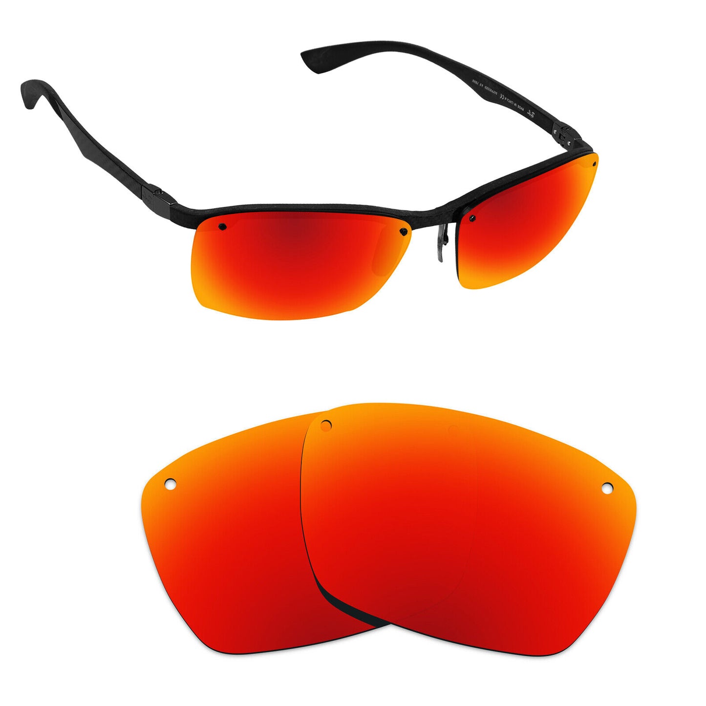 Hawkry Polarized Replacement Lenses for - RayBan-RB8312-60 Sunglass - Multiple