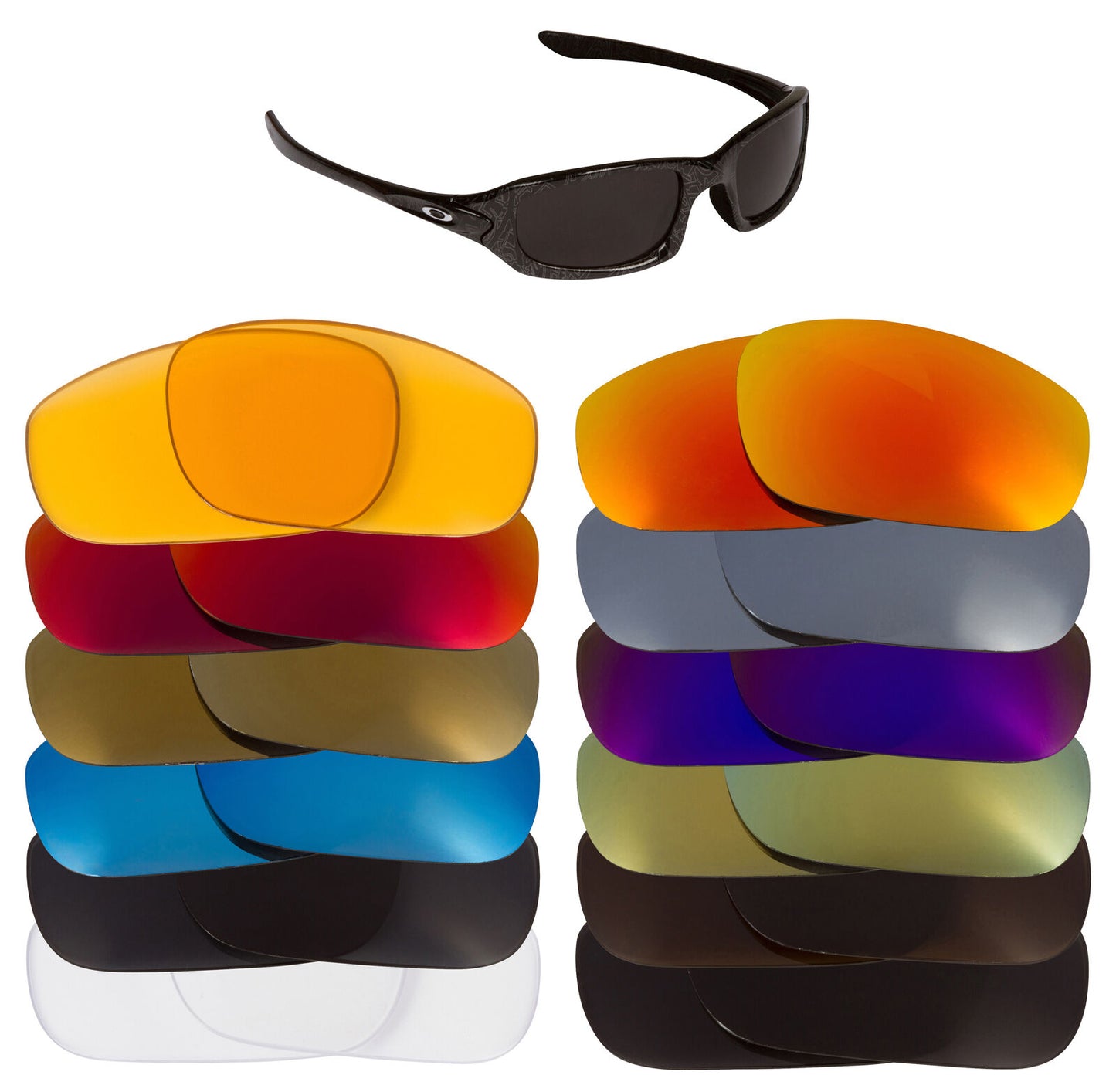 LenSwitch Replacement Lenses for Oakley Fives 2009 Sunglasses Multi-Color