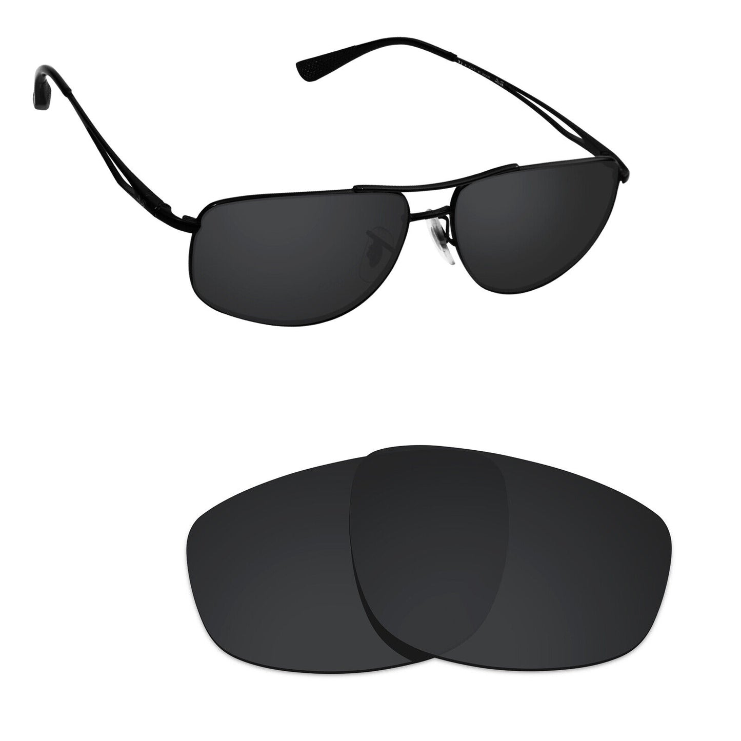 Hawkry Polarized Replacement Lenses for - RayBan-RB3490-59 Sunglass - Multiple