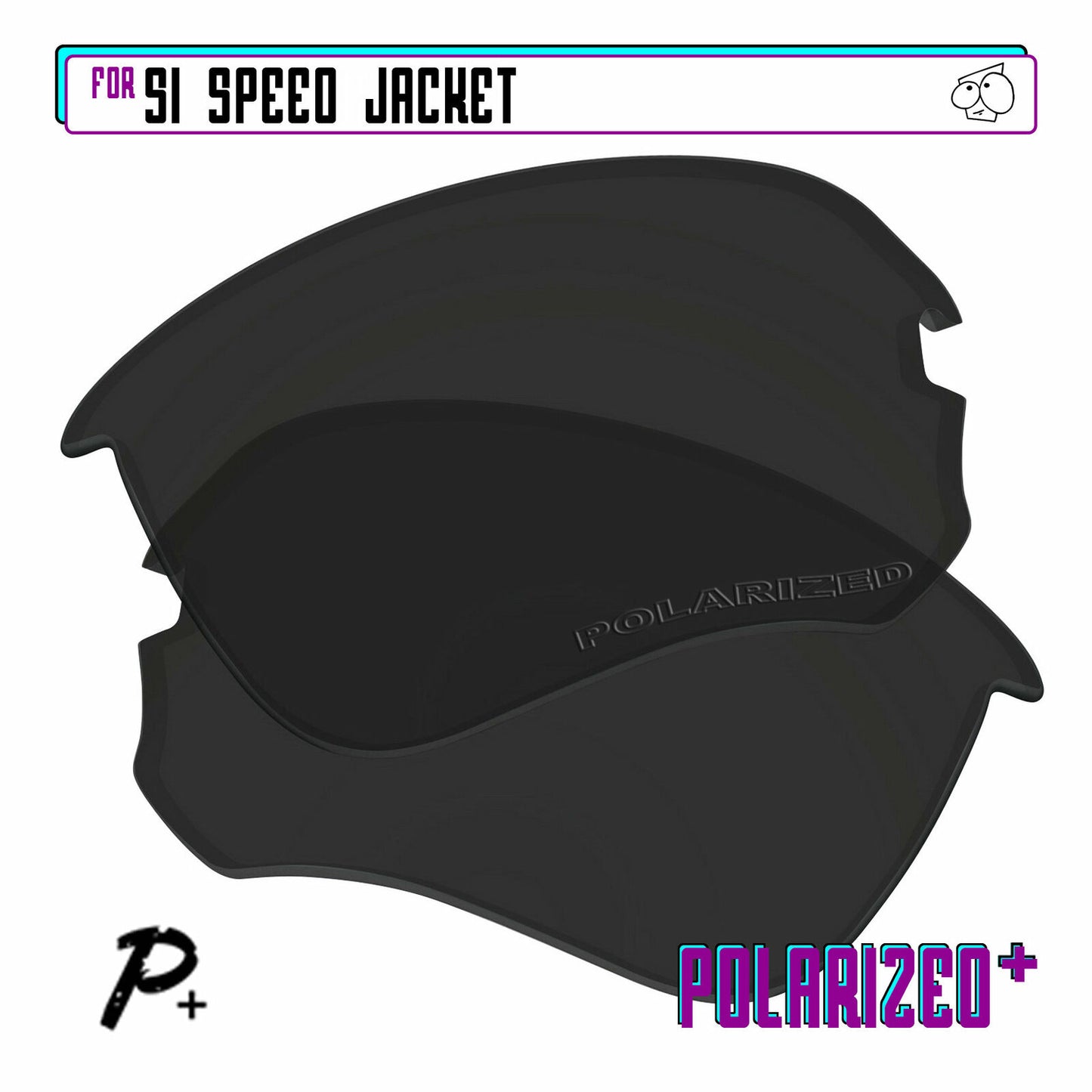 POLARIZED+ Replacement Lens For-Oakley Si Speed Jacket Sunglass Anti-Scratch
