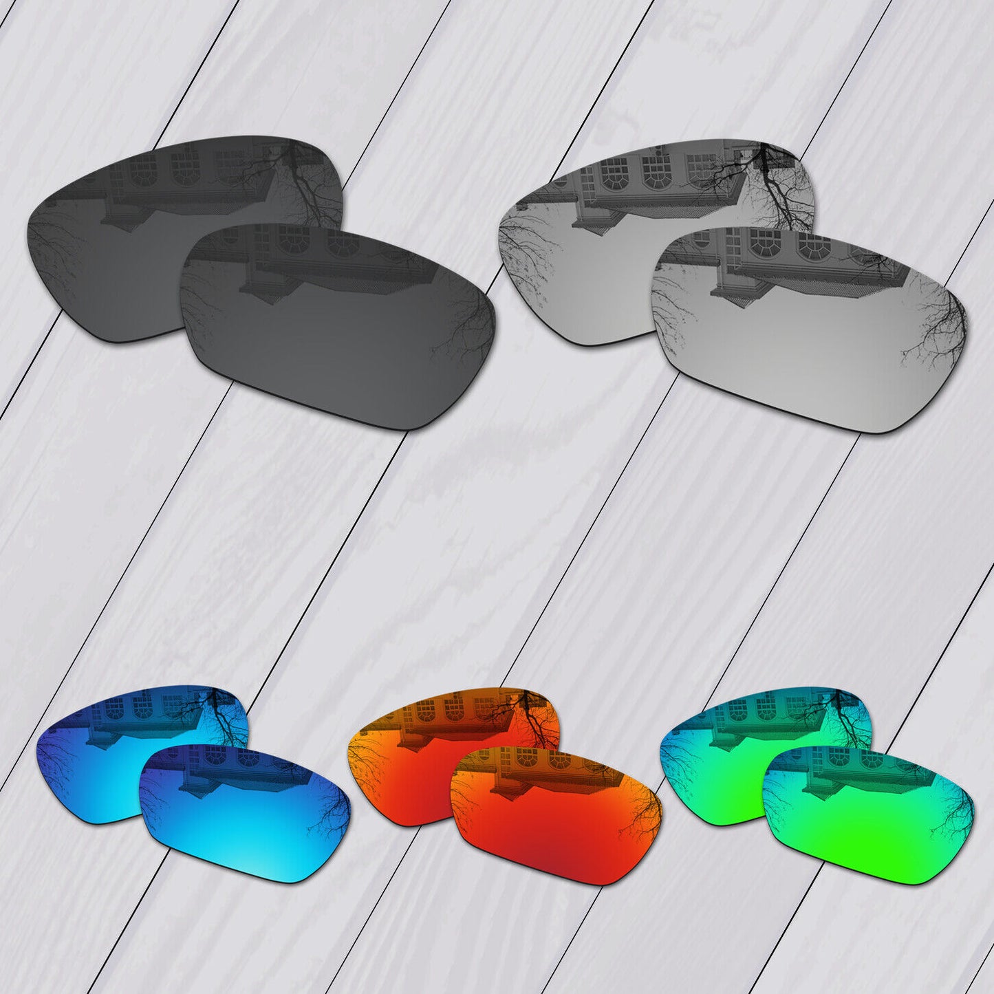 POLARIZED Replacement Lot Lenses For-Oakley Spike Sunglasses Anti-Scratch