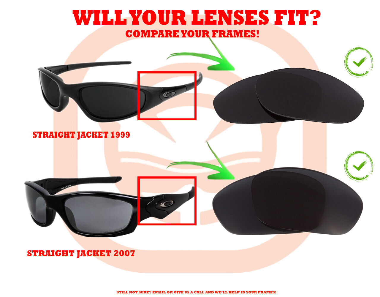 LenSwitch Replacement Lenses for Oakley Straight Jacket Sunglasses Multi-Color