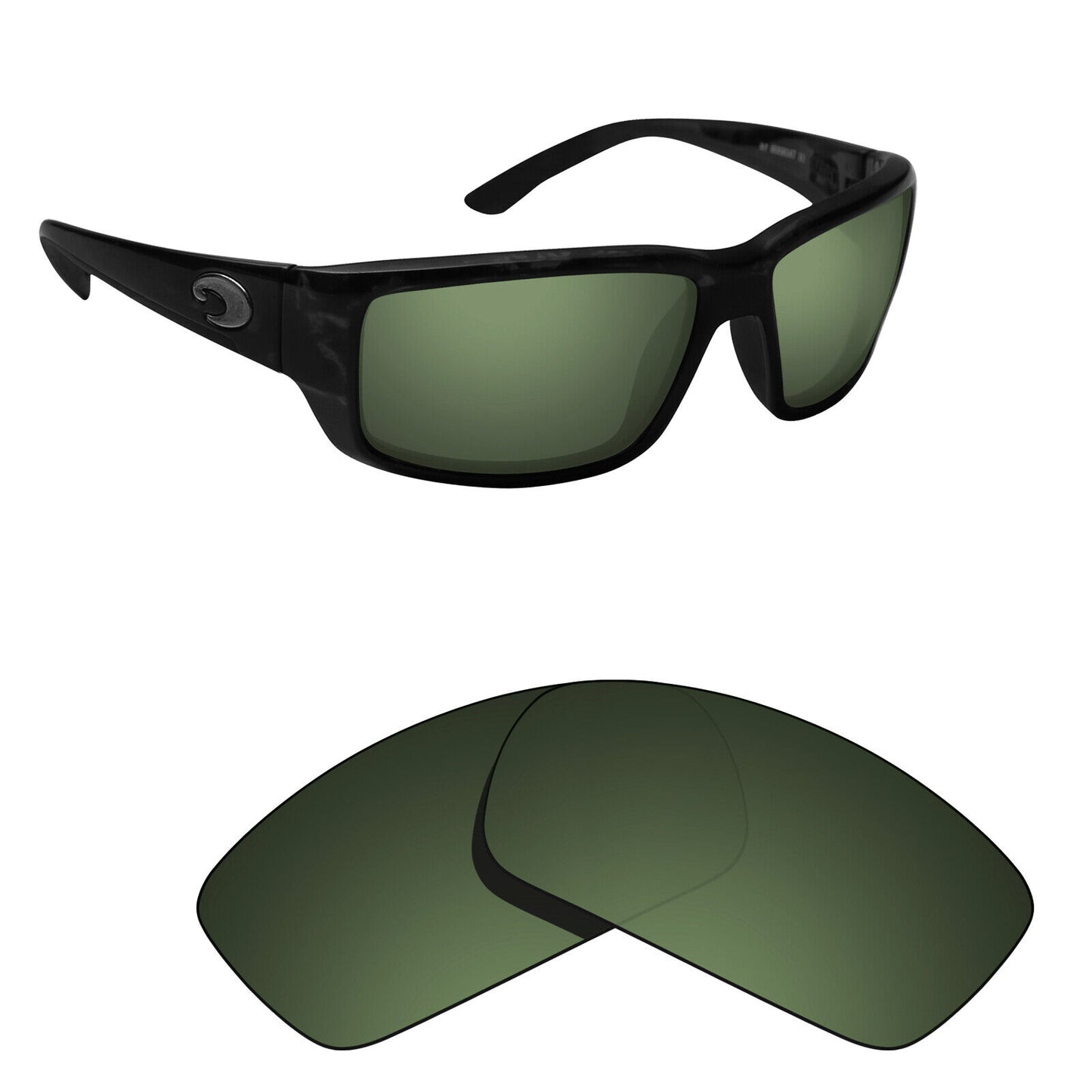 Hawkry Polarized Replacement Lenses for-Costa Fantail Sunglass - Multiple
