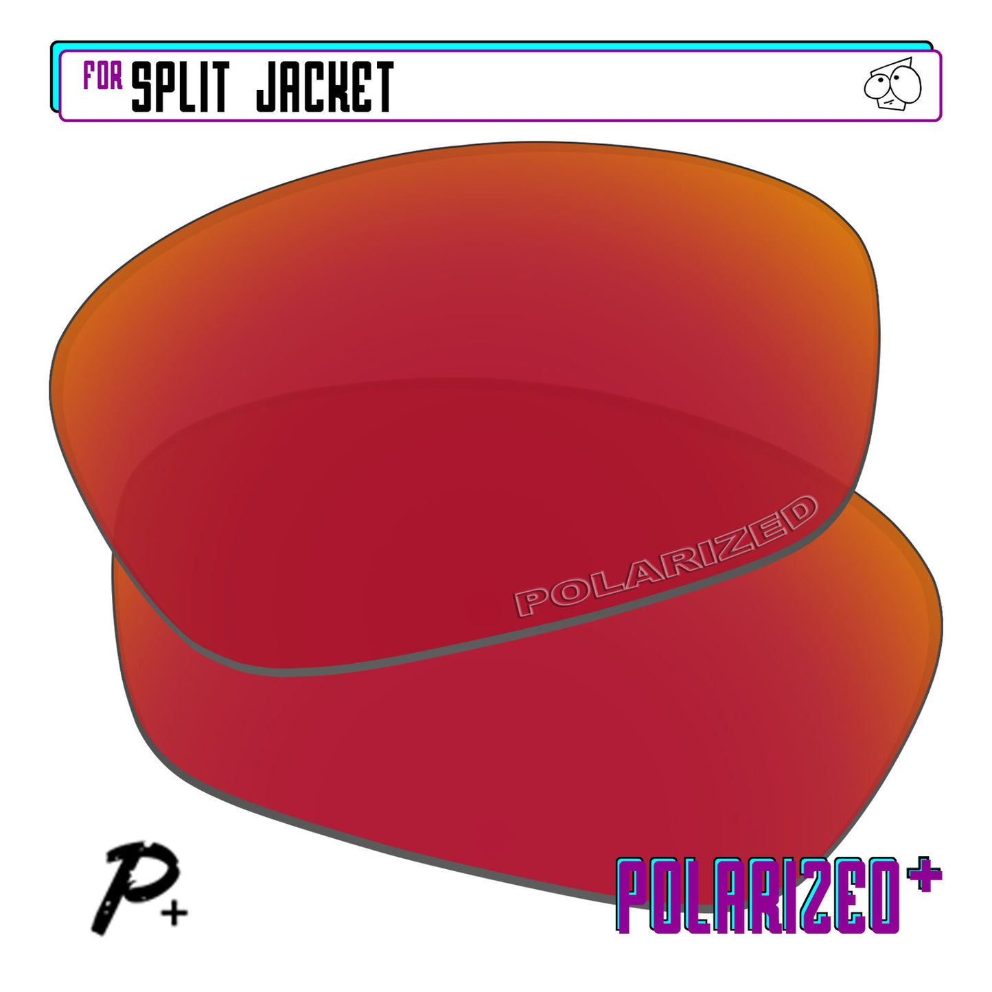 POLARIZED+ Replacement Lens For-Oakley Split Jacket Sunglass Anti-Scratch