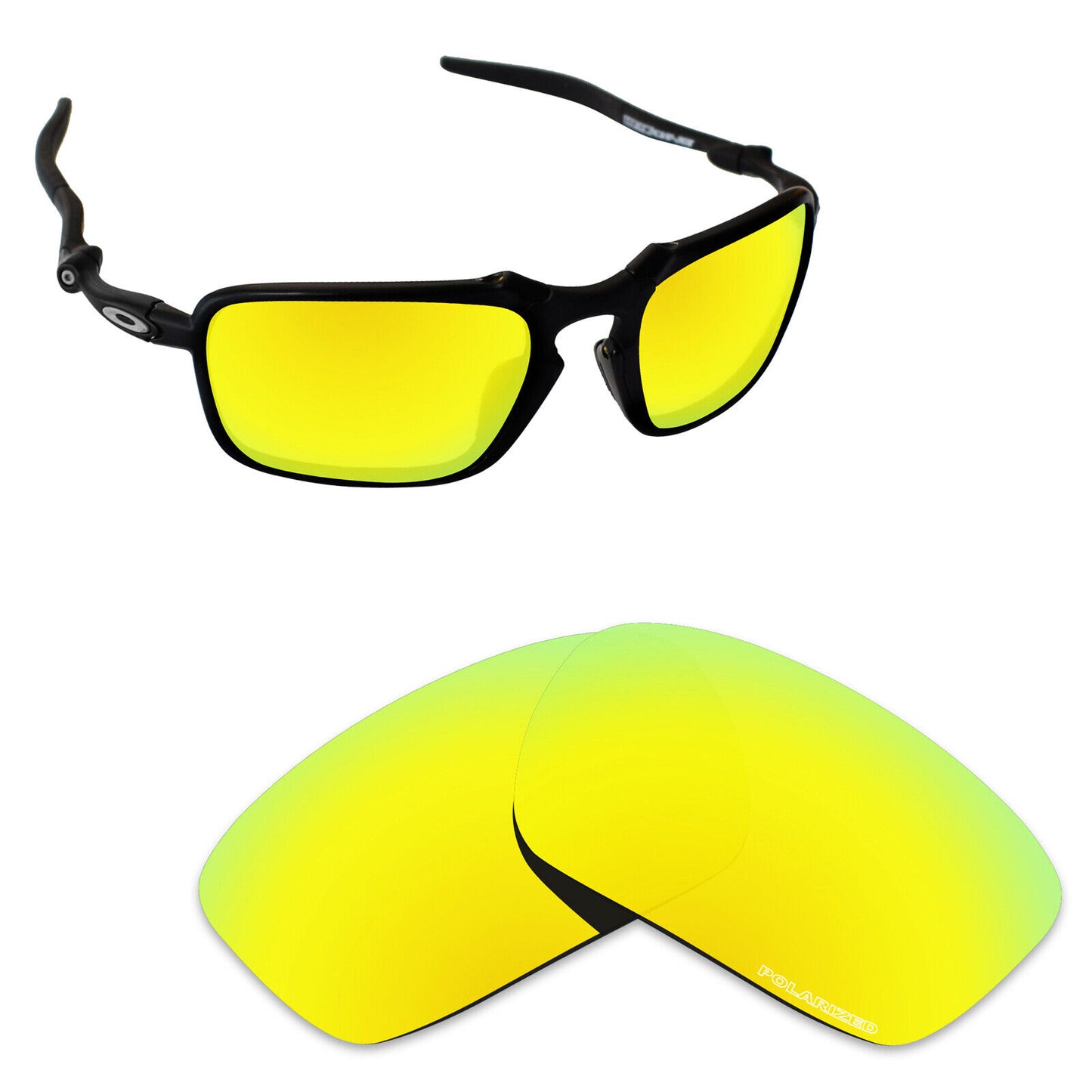 Hawkry Polarized Replacement Lenses for-Oakley Badman OO6020 Sunglass - Multiple