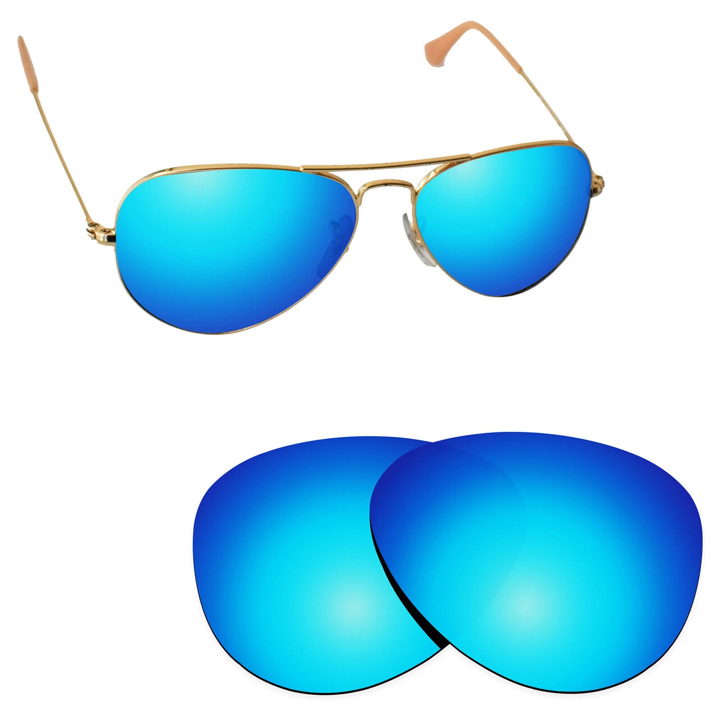 Hawkry Polarized Replacement Lens for-RayBan Aviator RB3025-58 Sunglass- Options