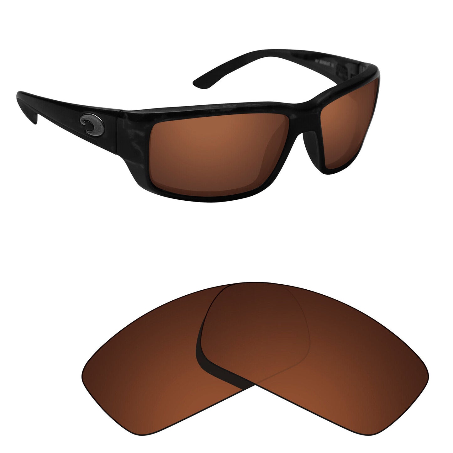 Hawkry Polarized Replacement Lenses for-Costa Fantail Sunglass - Multiple