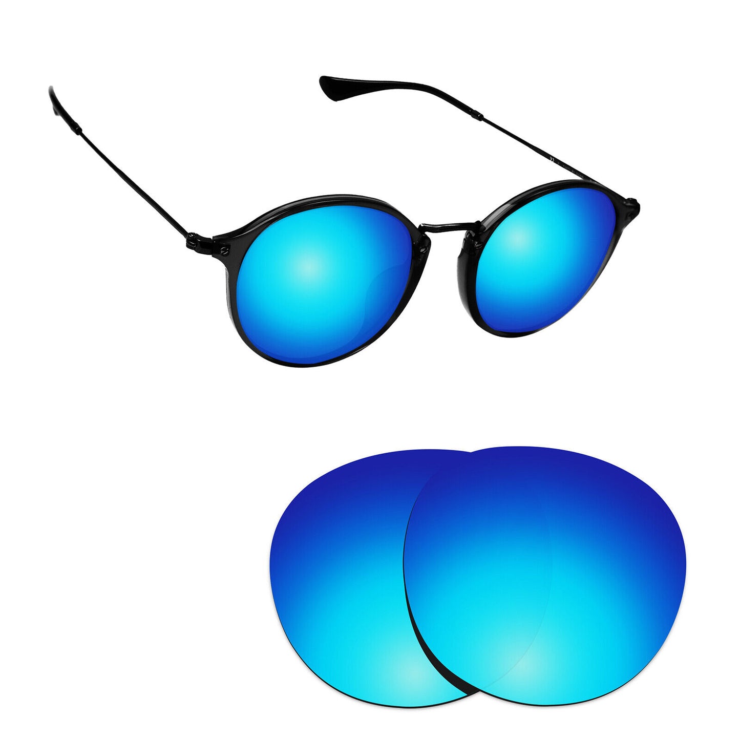 Hawkry Polarized Replacement Lenses for - RayBan-RB2447-52 Sunglass - Multiple