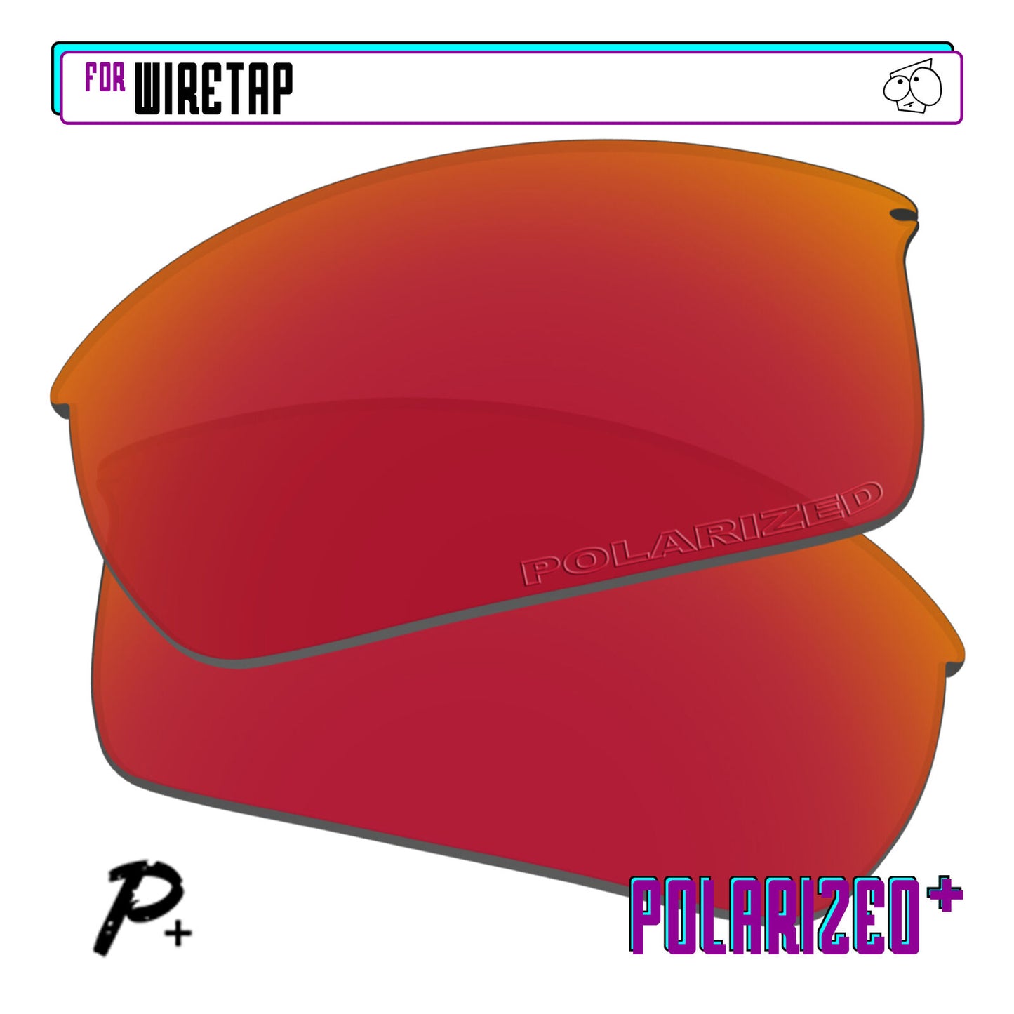 POLARIZED+ Replacement Lens For-Oakley WireTap Sunglass Anti-Scratch