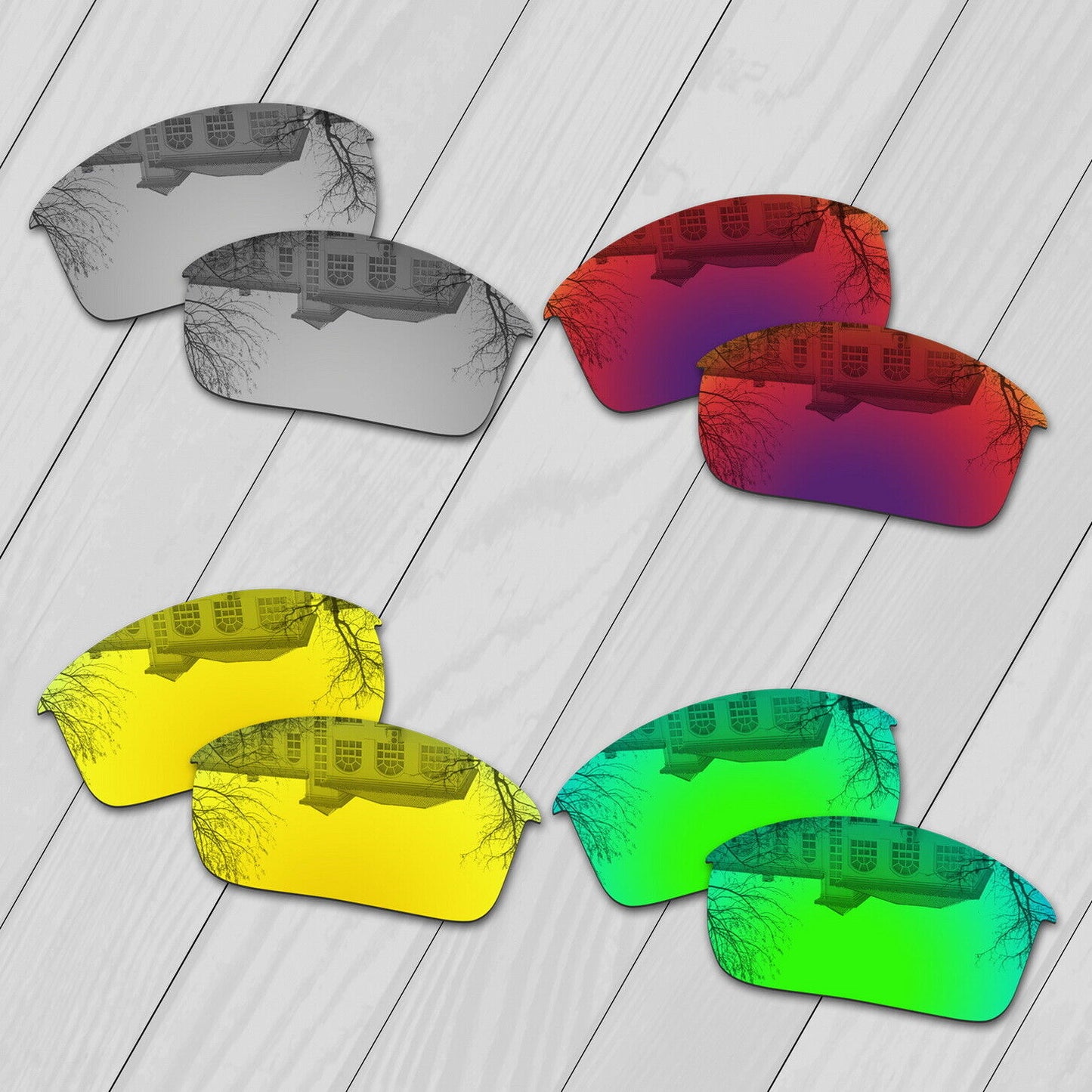 POLARIZED Replacement Lenses For-Oakley Flak Jacket Sunglass Anti-Scratch