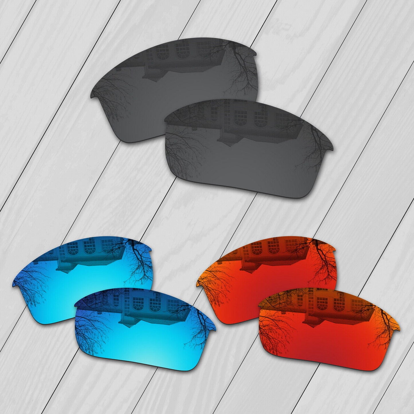 POLARIZED Replacement Lenses For-Oakley Flak Jacket Sunglass Anti-Scratch