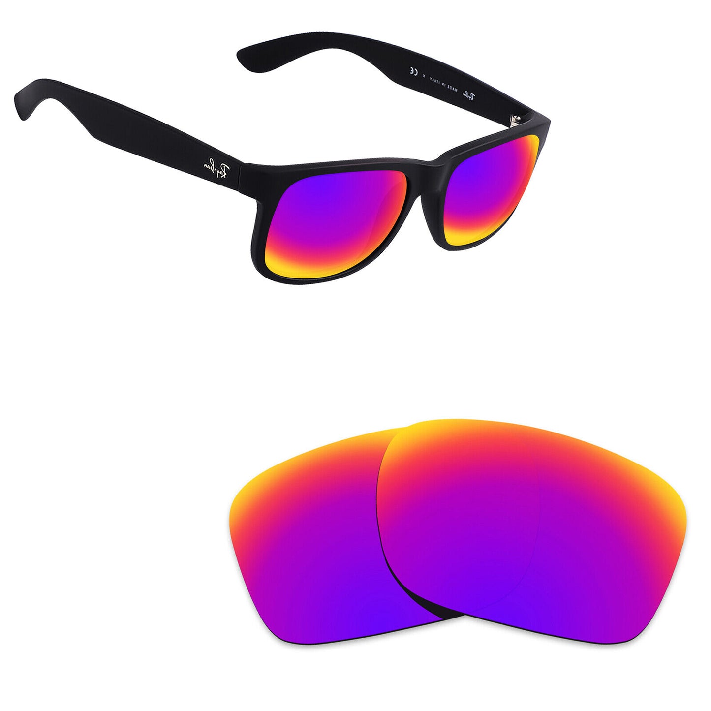 Hawkry Polarized Replacement Lenses for - RayBan-RB4165-51 Sunglass - Multiple