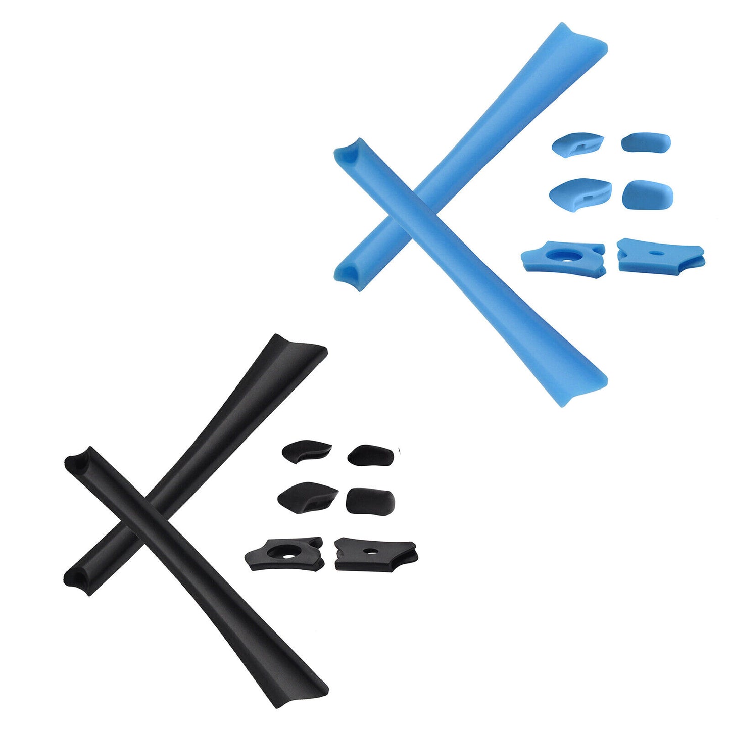 Hawkry Replacement Earsocks & Nosepieces Kits for-Oakley Flak Jacket XLJ - Multi
