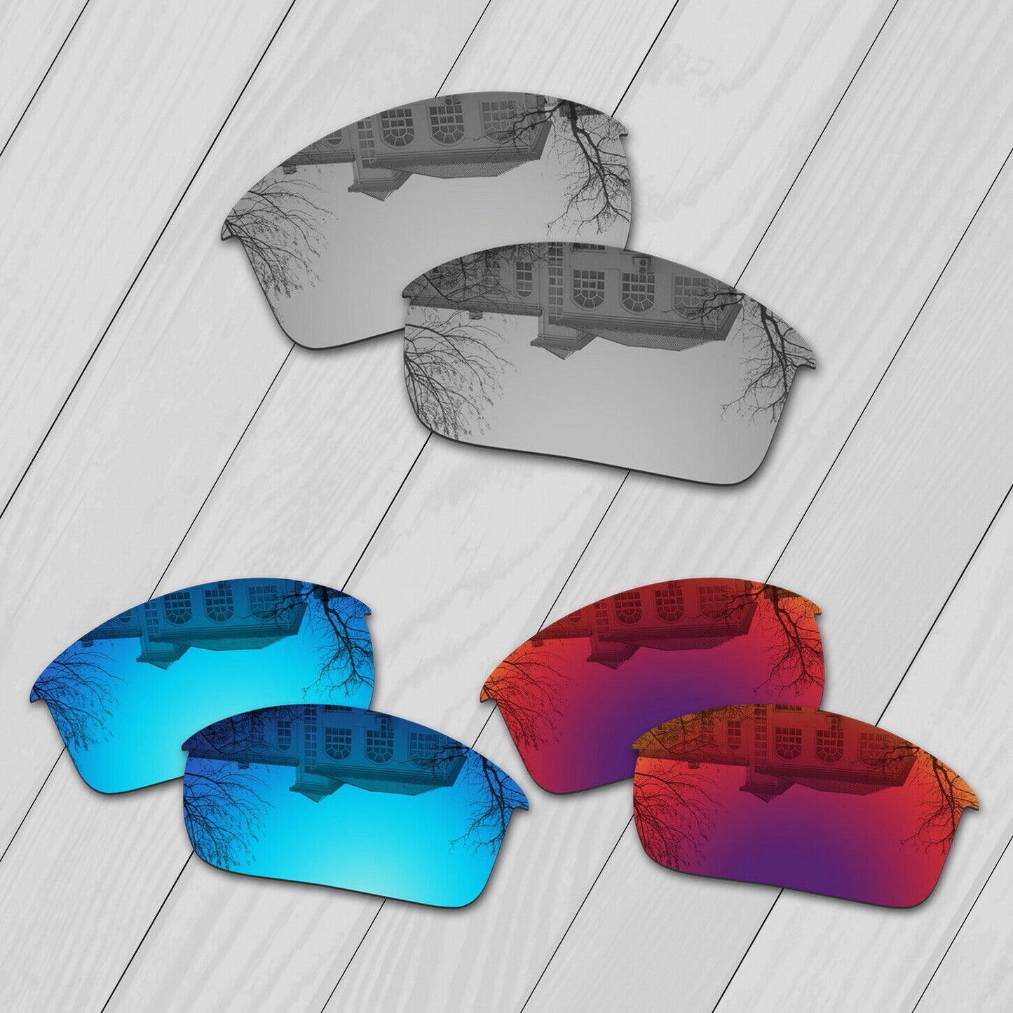 POLARIZED Replacement Lenses For-Oakley Flak Jacket Sunglass Anti-Scratch