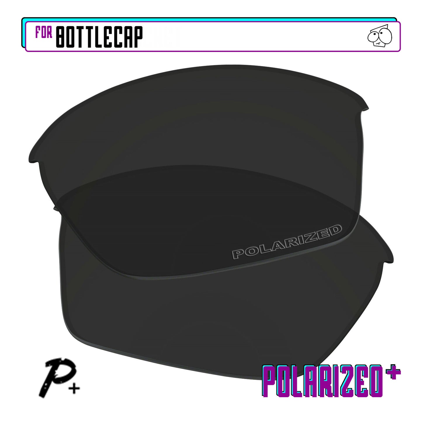 POLARIZED+ Replacement Lens For-Oakley Bottlecap Sunglass Anti-Scratch