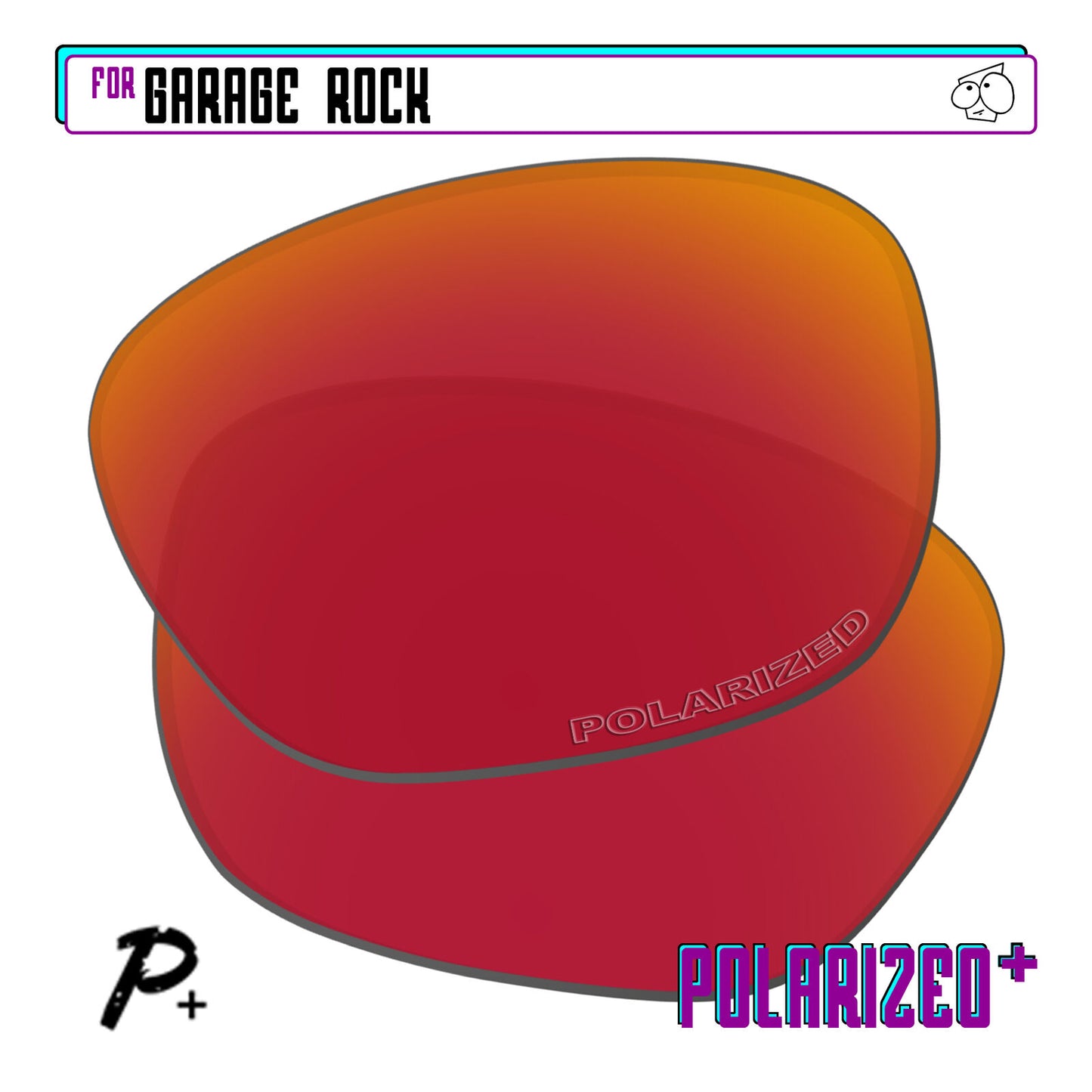 POLARIZED+ Replacement Lens For-Oakley Garage Rock Sunglass Anti-Scratch