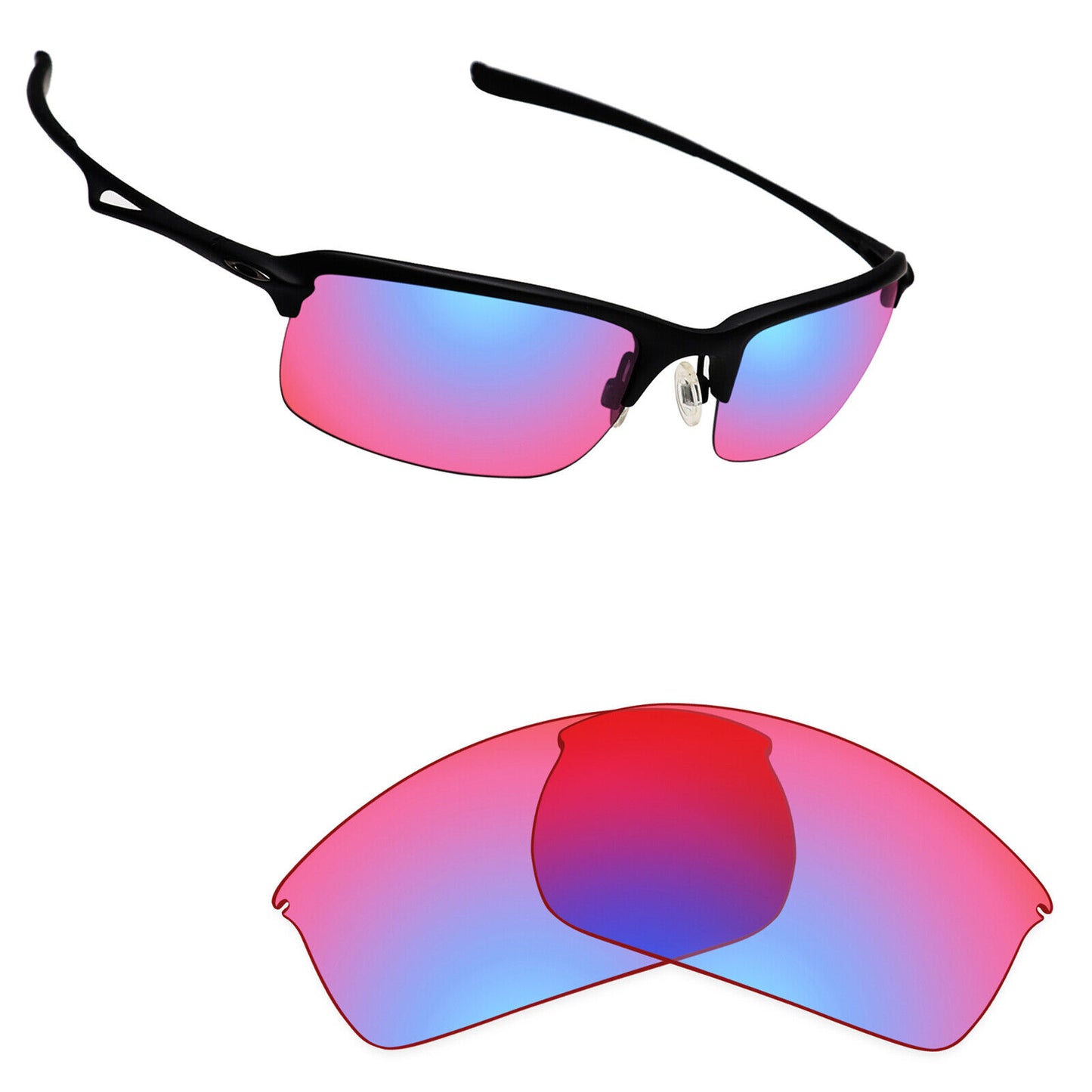 Hawkry Polarized Replacement Lenses for-Oakley Wiretap Sunglass - Multiple