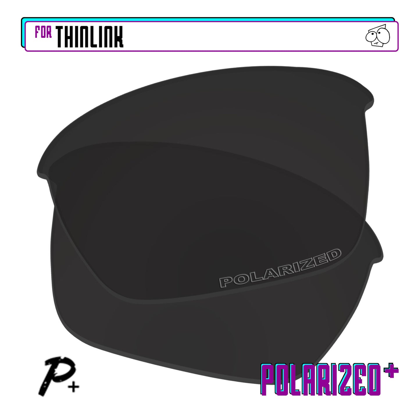 POLARIZED+ Replacement Lens For-Oakley Thinlink Sunglass Anti-Scratch