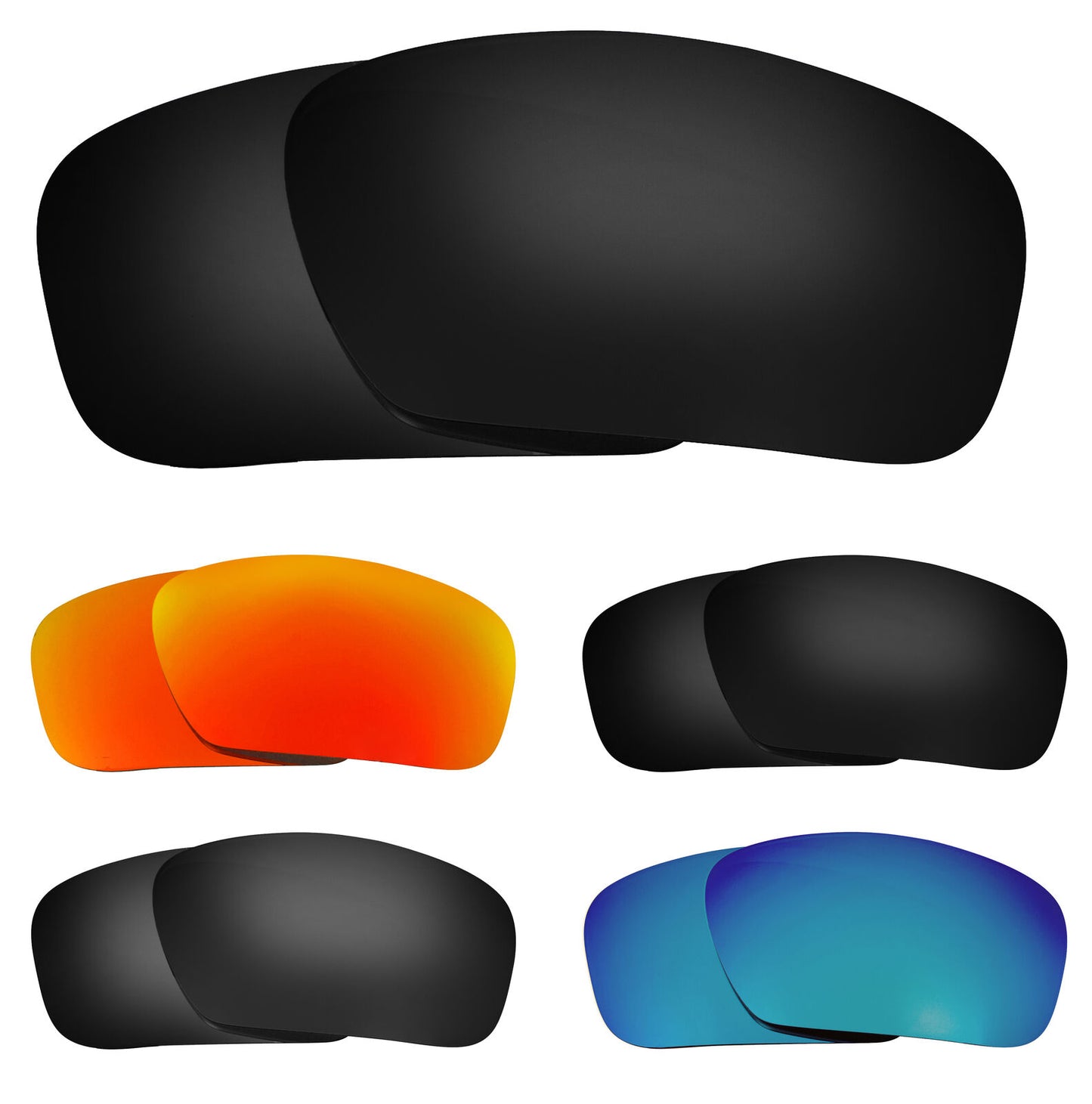 LenSwitch Polarized Replacement Lenses for Oakley Badman Sunglasses Multi-Color