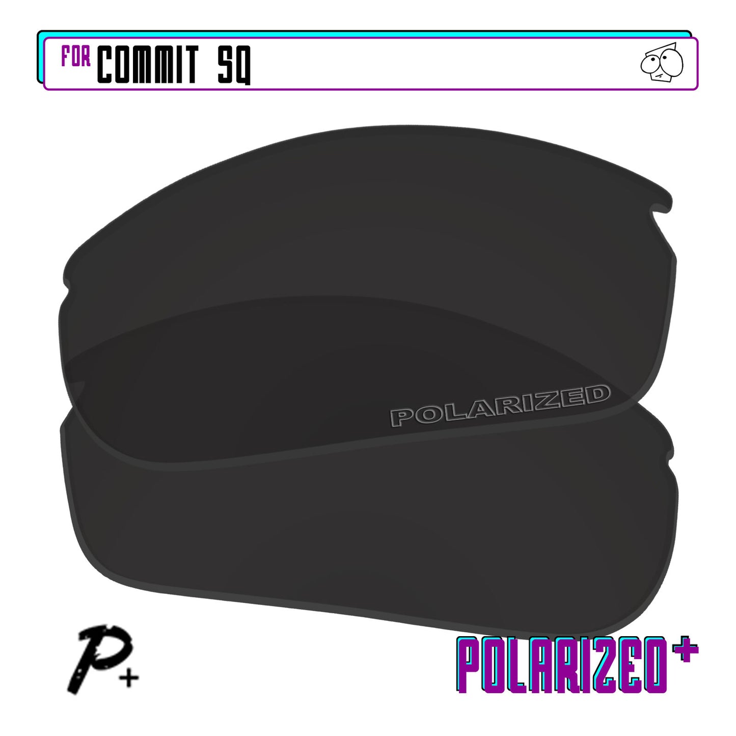 POLARIZED+ Replacement Lens For-Oakley Commit SQ Sunglass Anti-Scratch