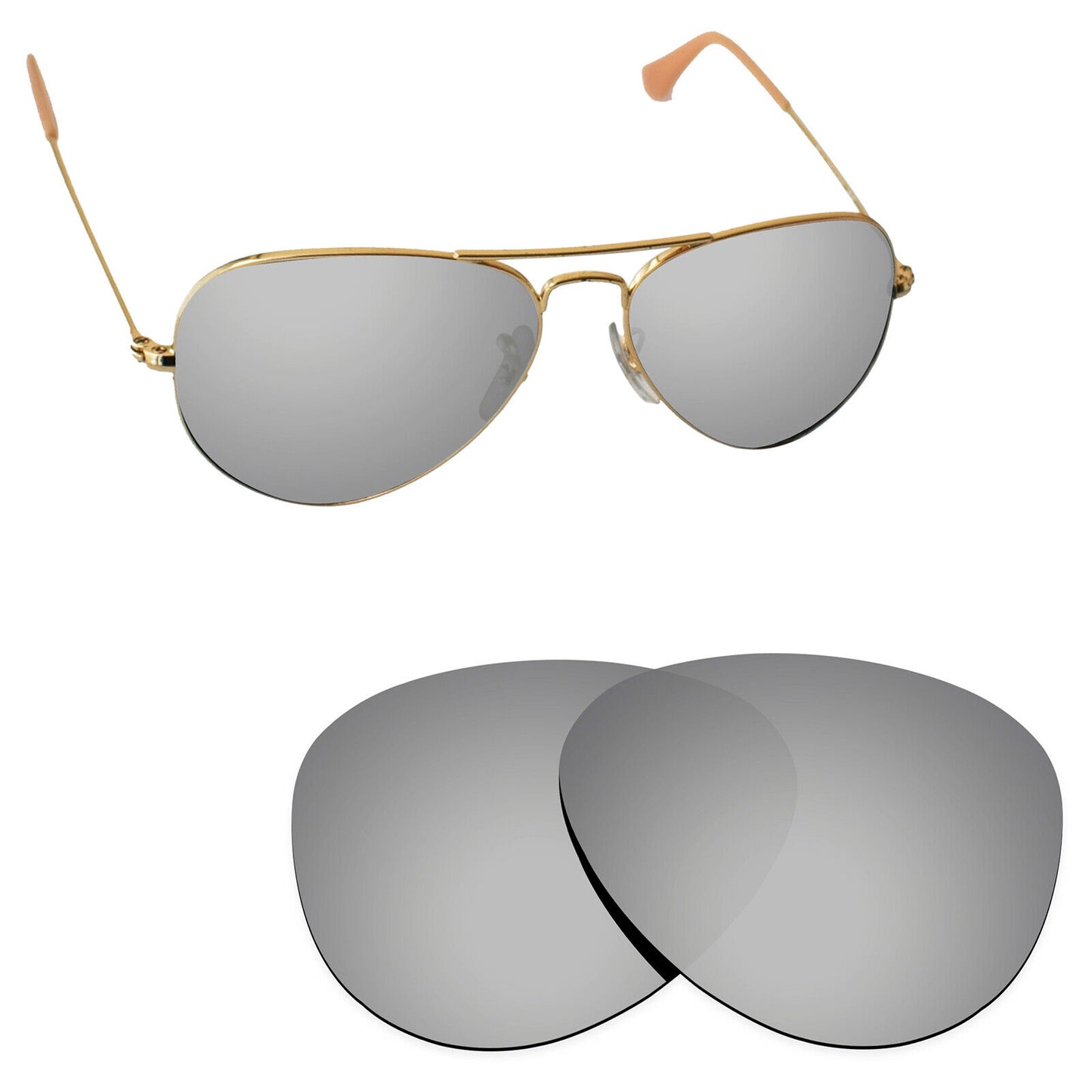 Hawkry Polarized Replacement Lens for-RayBan Aviator RB3025-58 Sunglass- Options