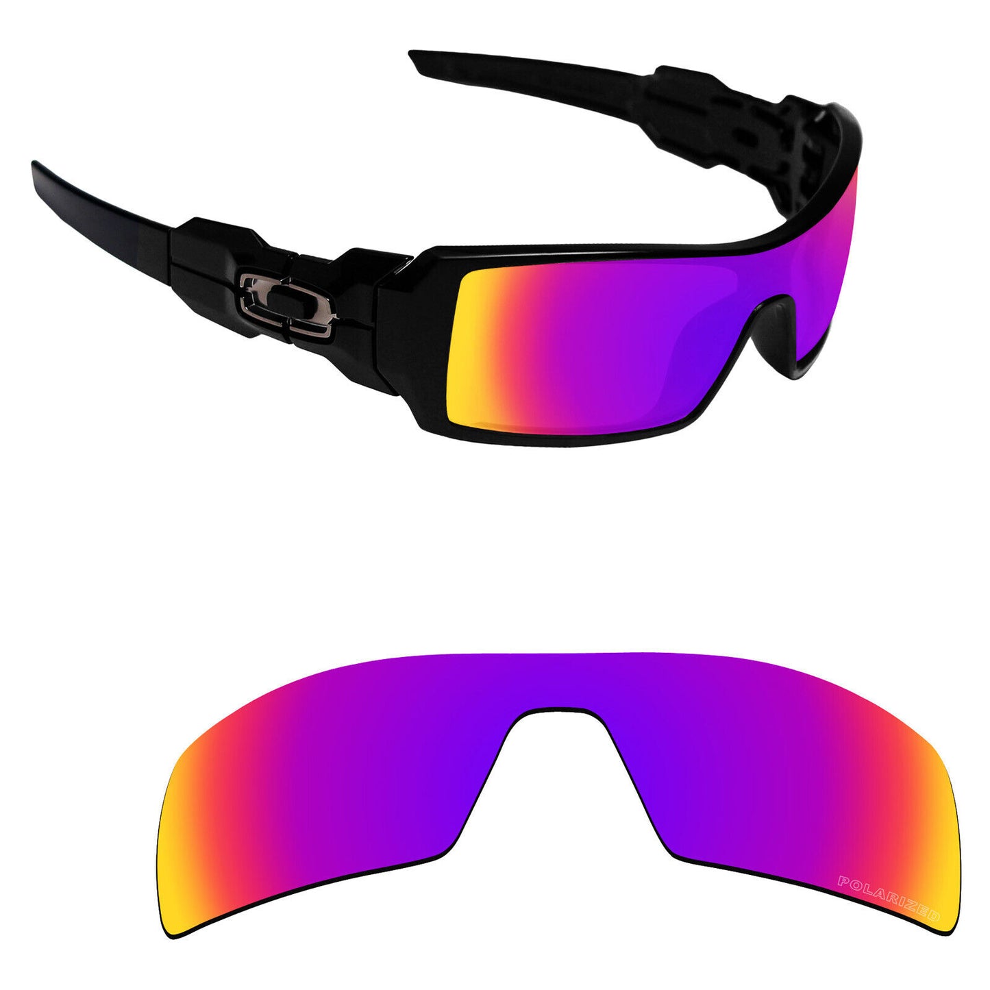 Hawkry Polarized Replacement Lenses for-Oakley Oil Rig Sunglass - Options