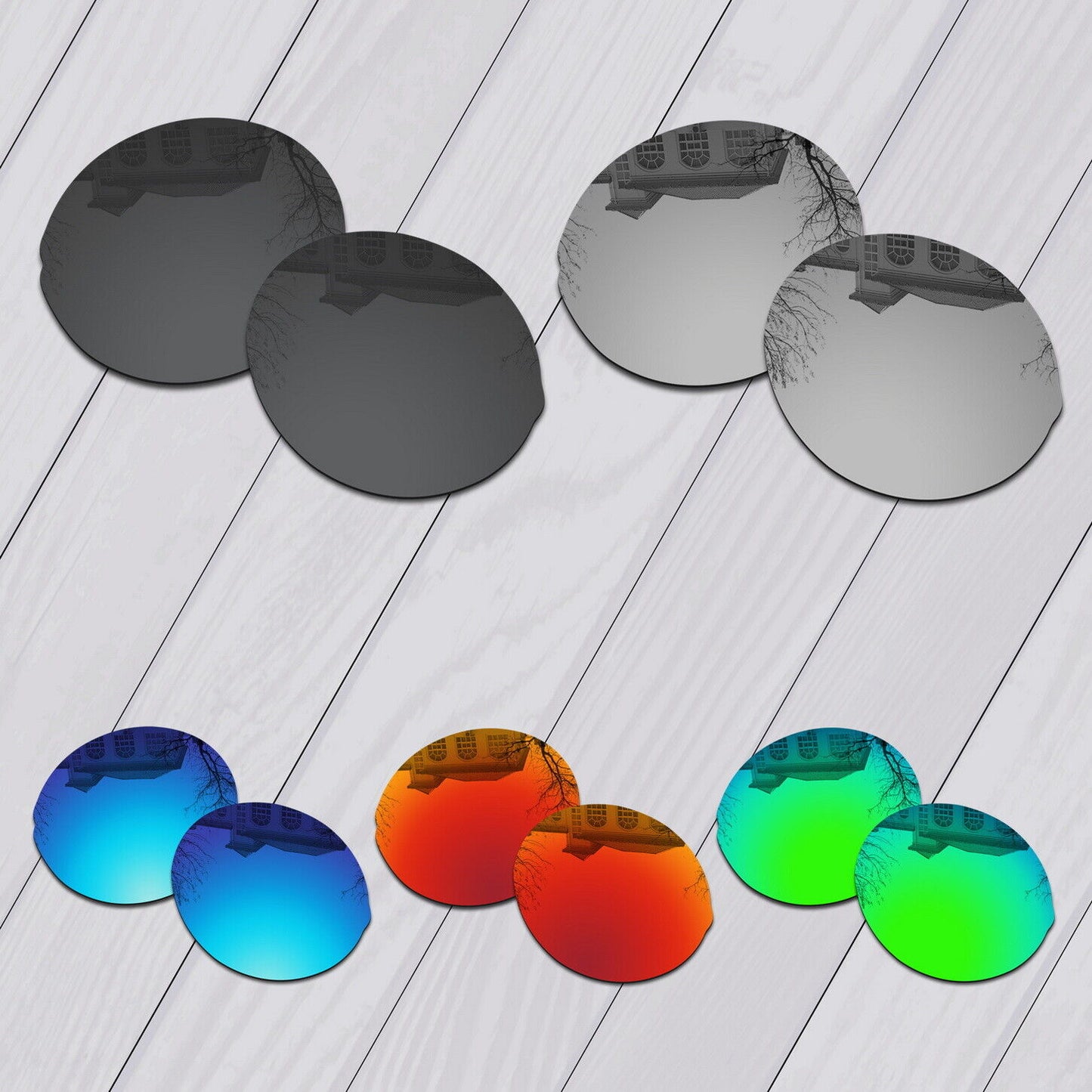 POLARIZED Replacement Lenses & Nose pad For-Oakley Madman OO6019 Anti-Scratch