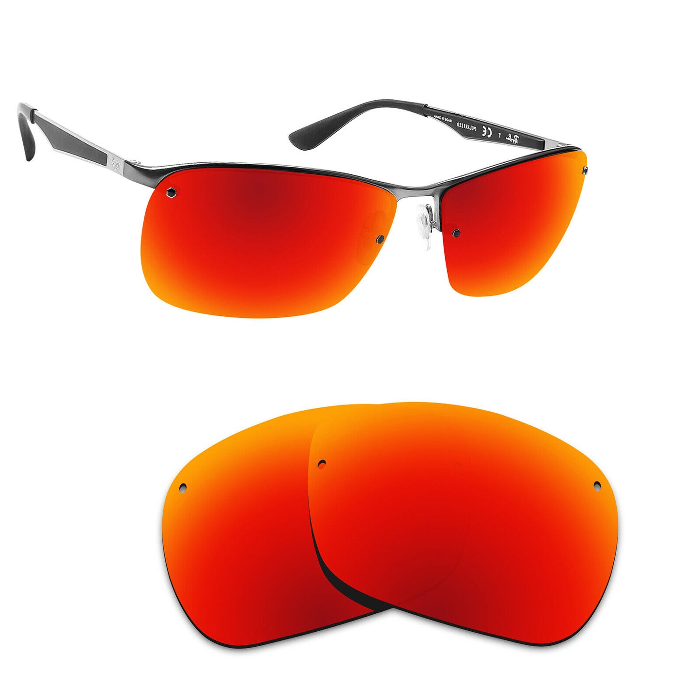 Hawkry Polarized Replacement Lenses for - RayBan-RB3550-64 Sunglass - Multiple