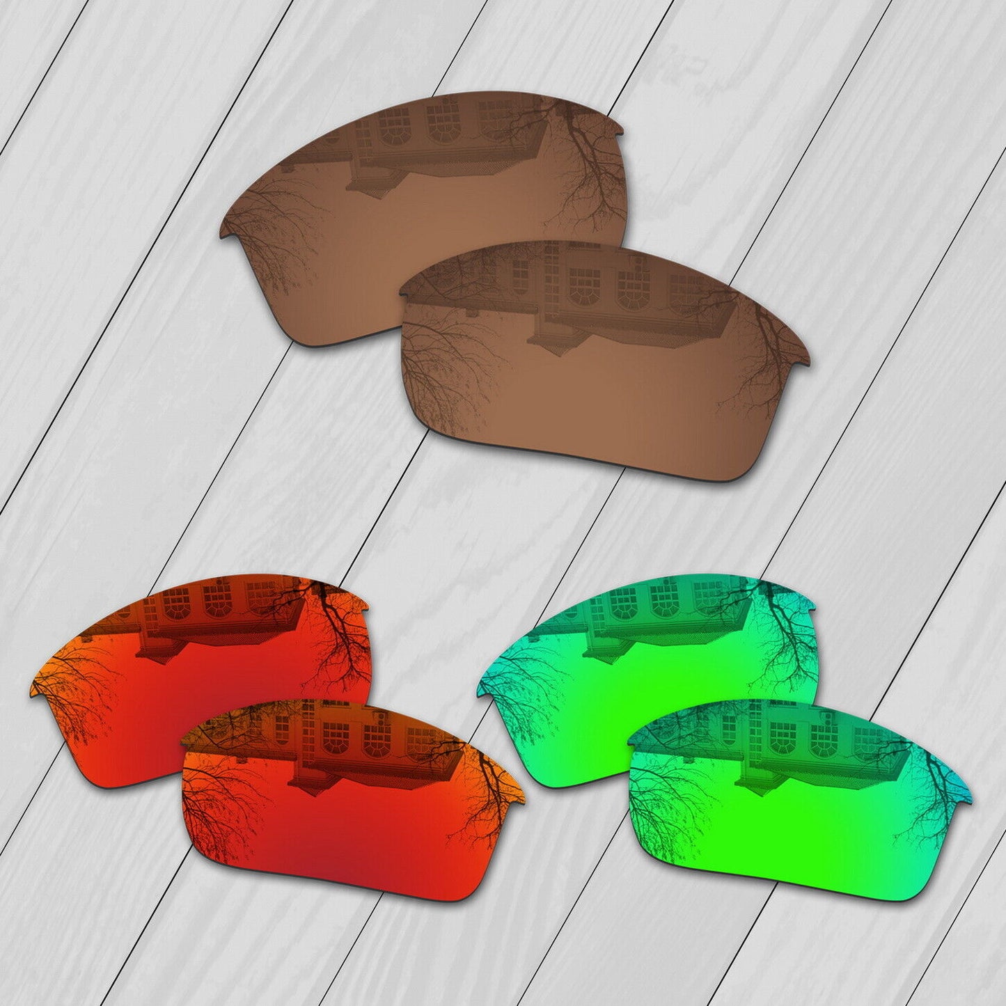 POLARIZED Replacement Lenses For-Oakley Flak Jacket Sunglass Anti-Scratch