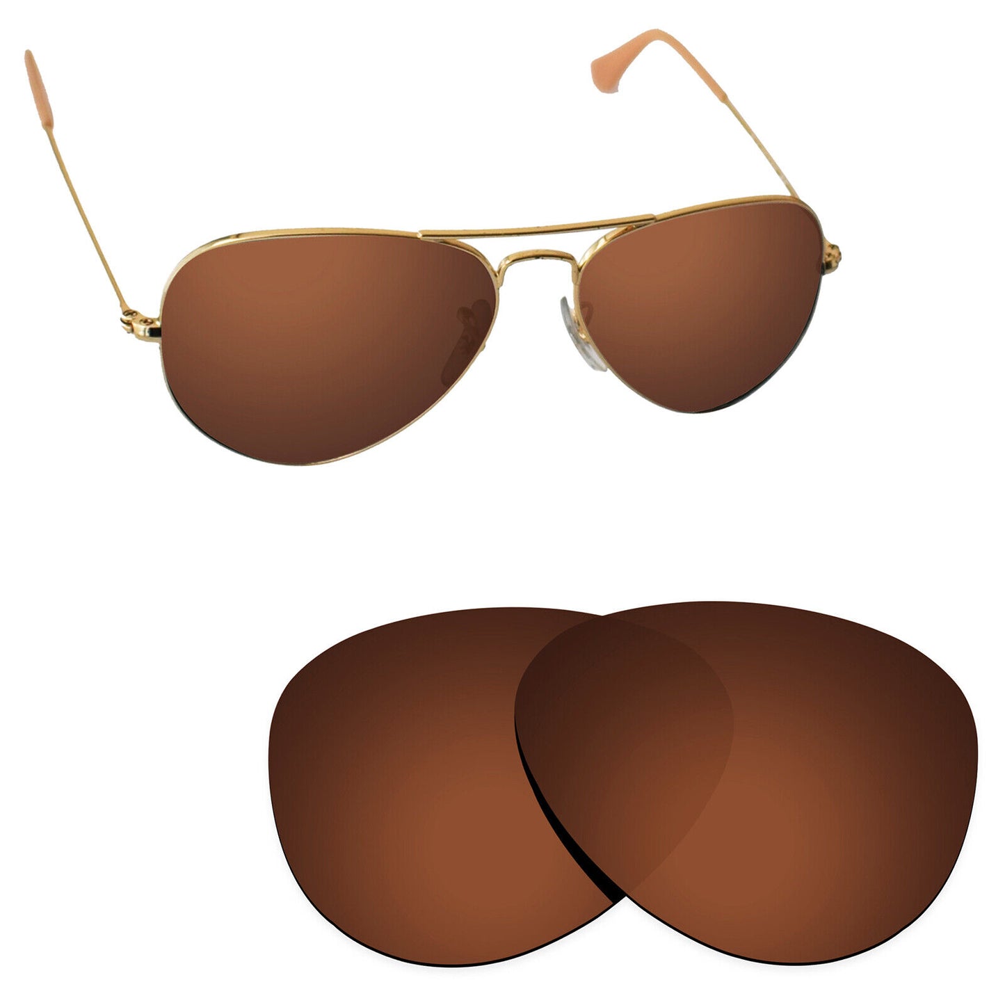 Hawkry Polarized Replacement Lens for-RayBan Aviator RB3025-58 Sunglass- Options
