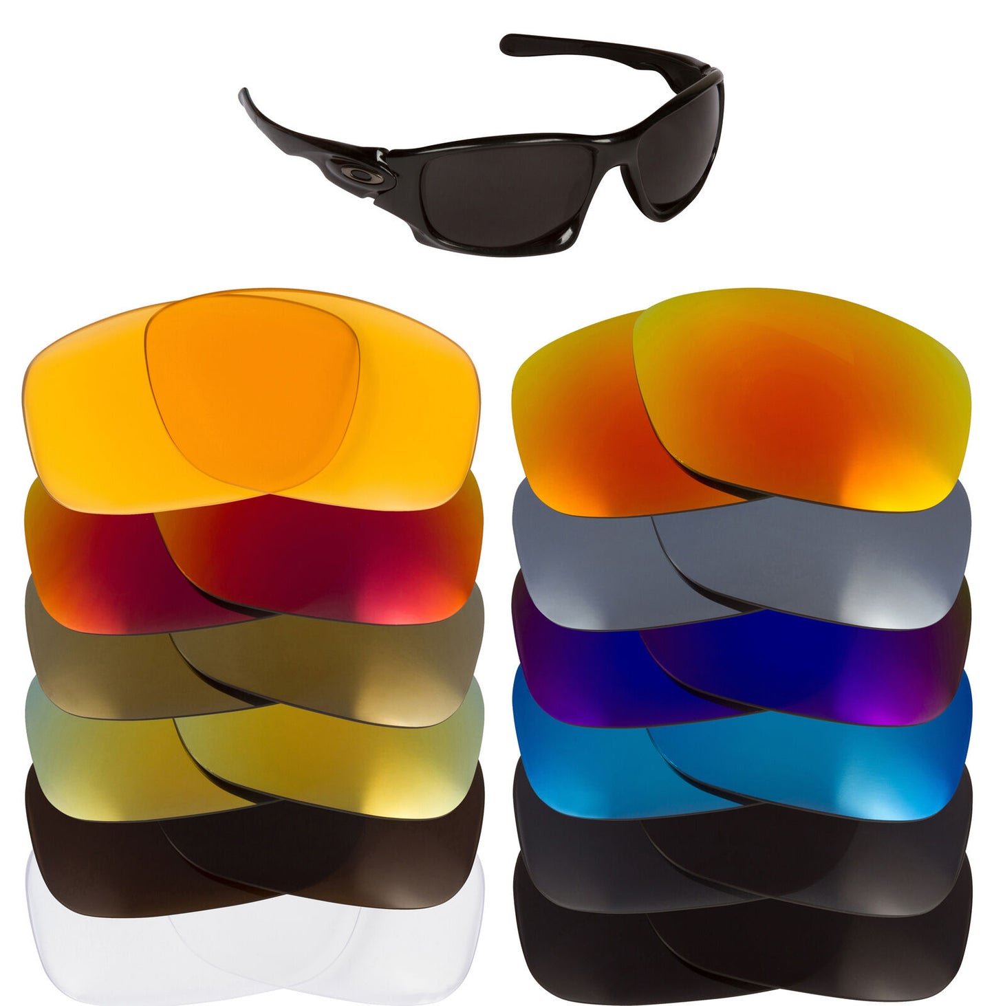 LenSwitch Replacement Lenses for Oakley Ten X Sunglasses Multi-Color