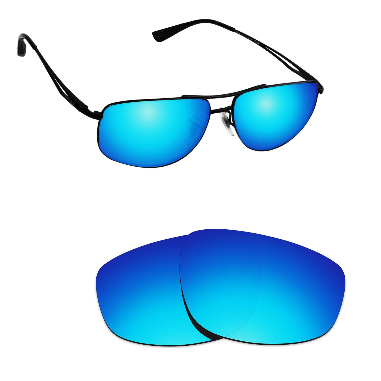 Hawkry Polarized Replacement Lenses for - RayBan-RB3490-59 Sunglass - Multiple