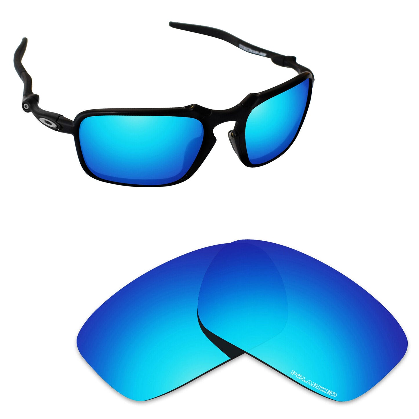 Hawkry Polarized Replacement Lenses for-Oakley Badman OO6020 Sunglass - Multiple