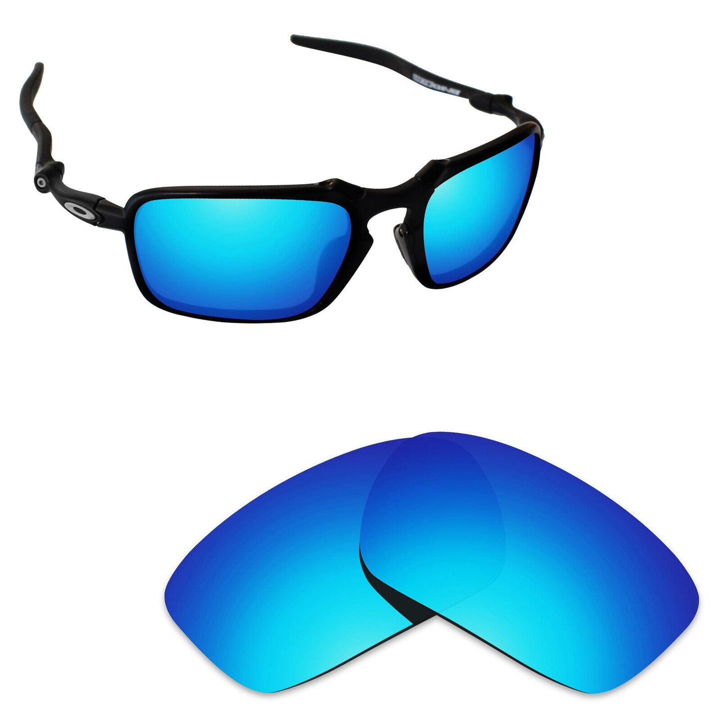 Hawkry Polarized Replacement Lenses for-Oakley Badman OO6020 Sunglass - Multiple
