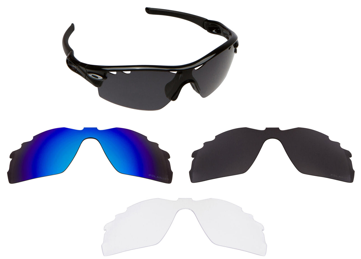 LenSwitch Replacement Lenses for Oakley Radar Pitch Sunglasses Multi-Color