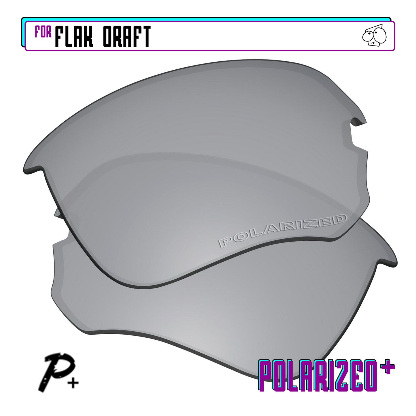 POLARIZED+ Replacement Lens For-Oakley Flak Draft Sunglass Anti-Scratch