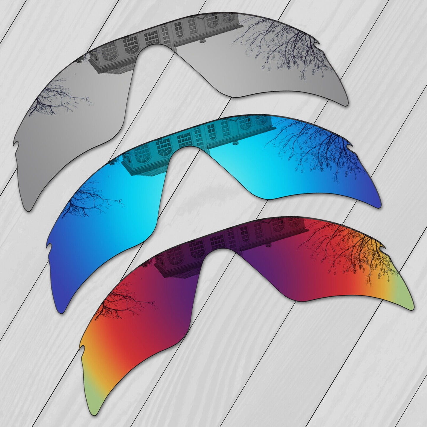 POLARIZED Replacement Lot Lenses For-Oakley Radar Range Sunglasses Anti-Scratch