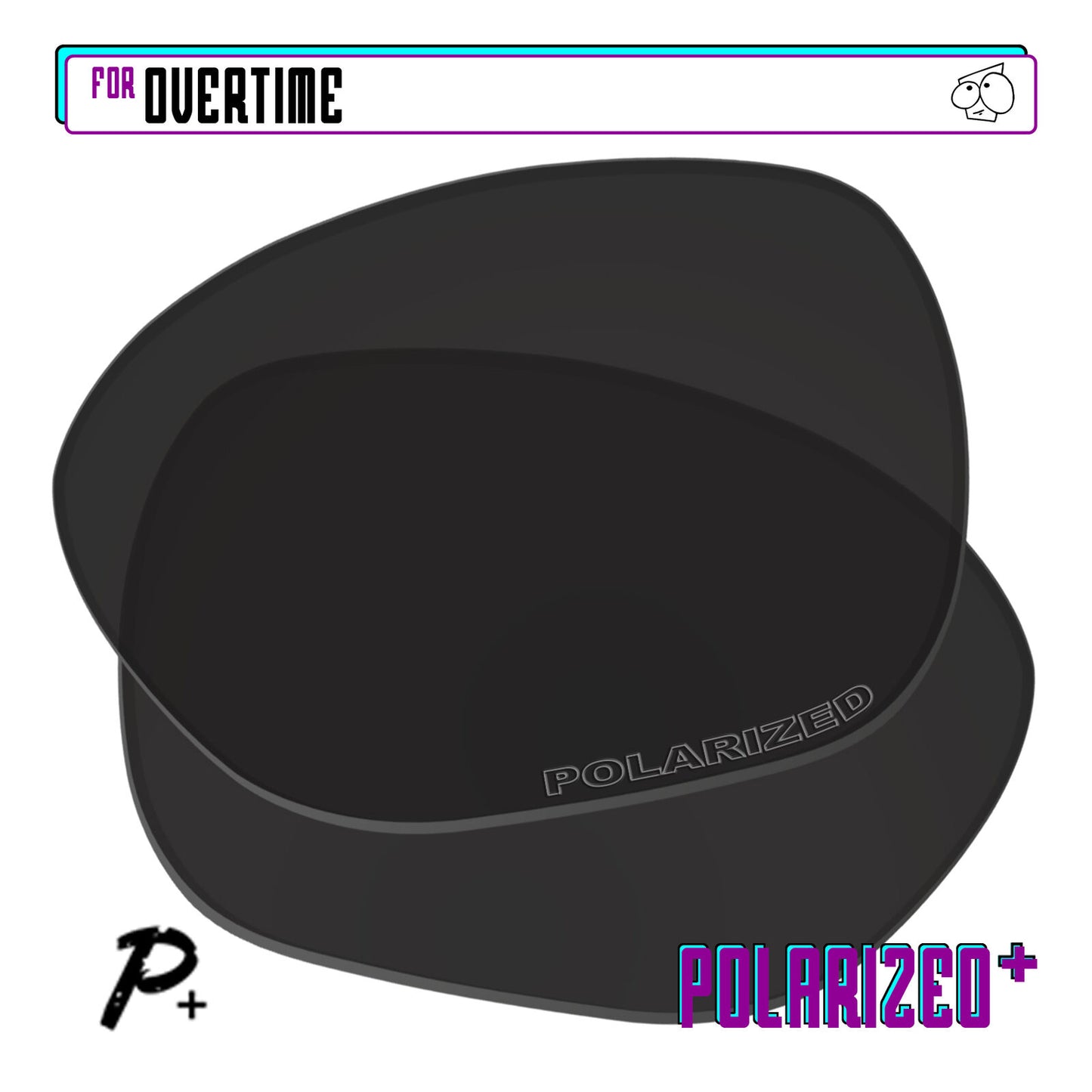 POLARIZED+ Replacement Lens For-Oakley Overtime Sunglass Anti-Scratch