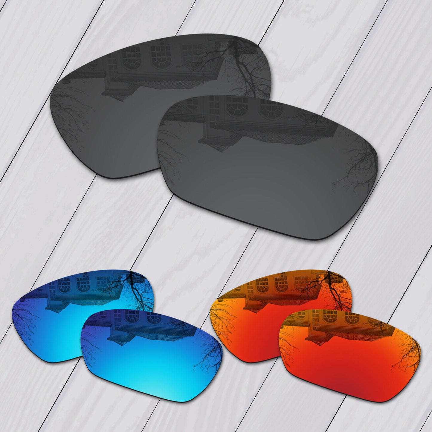POLARIZED Replacement Lot Lenses For-Oakley Spike Sunglasses Anti-Scratch