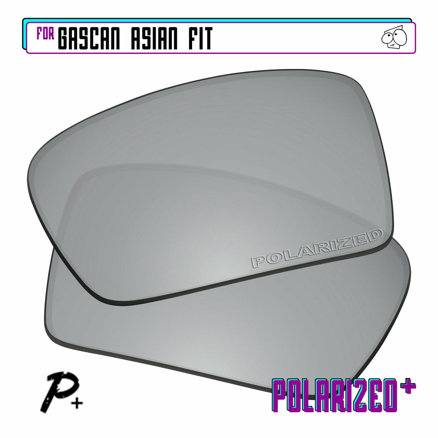 POLARIZED+ Replacement Lens For-Oakley Gascan Asian Fit Sunglass Anti-Scratch